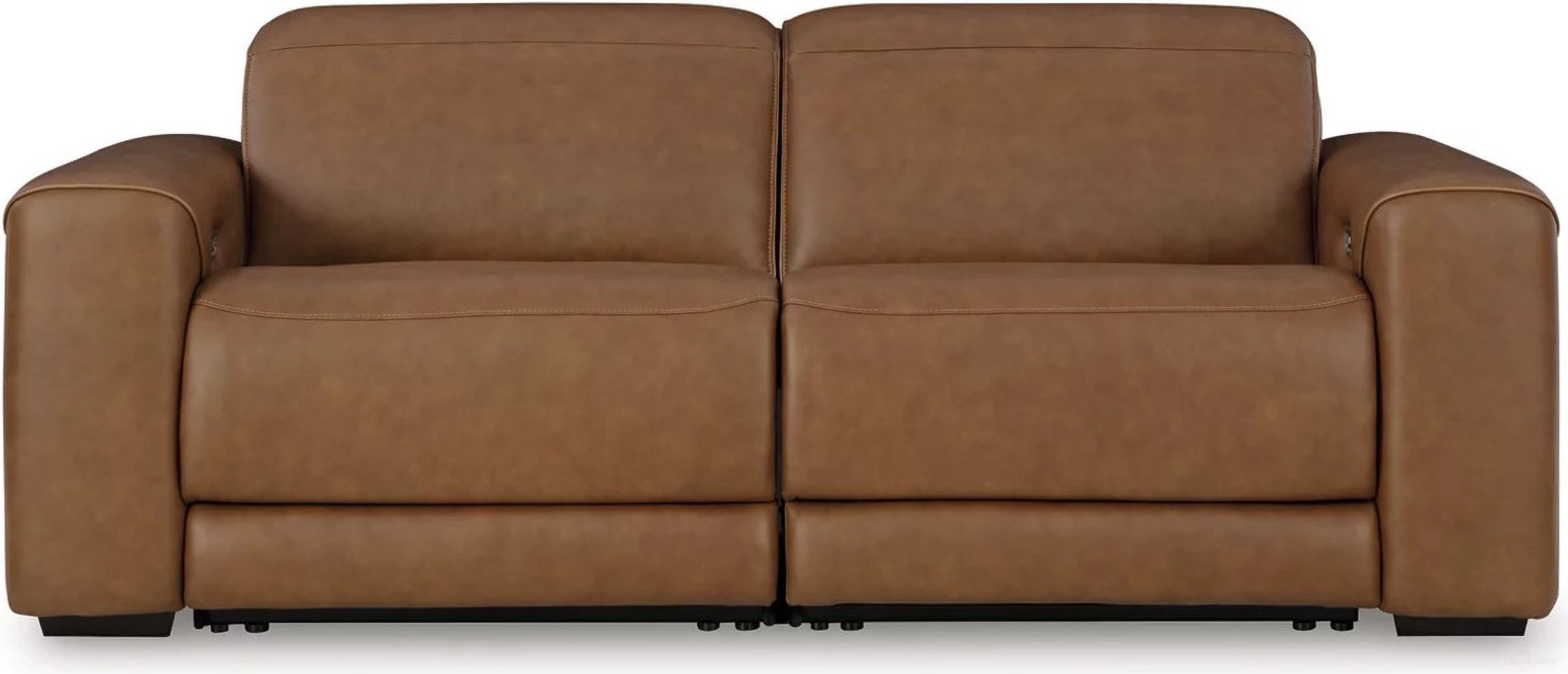 The appearance of EasyMoney 2-Piece Power Reclining Sectional Loveseat In Caramel designed by Signature Design by Ashley in the modern / contemporary interior design. This caramel piece of furniture was selected by 1StopBedrooms from EasyMoney Collection to add a touch of cosiness and style into your home. Sku: NCU1070058;NCU1070062. Material: Leather.