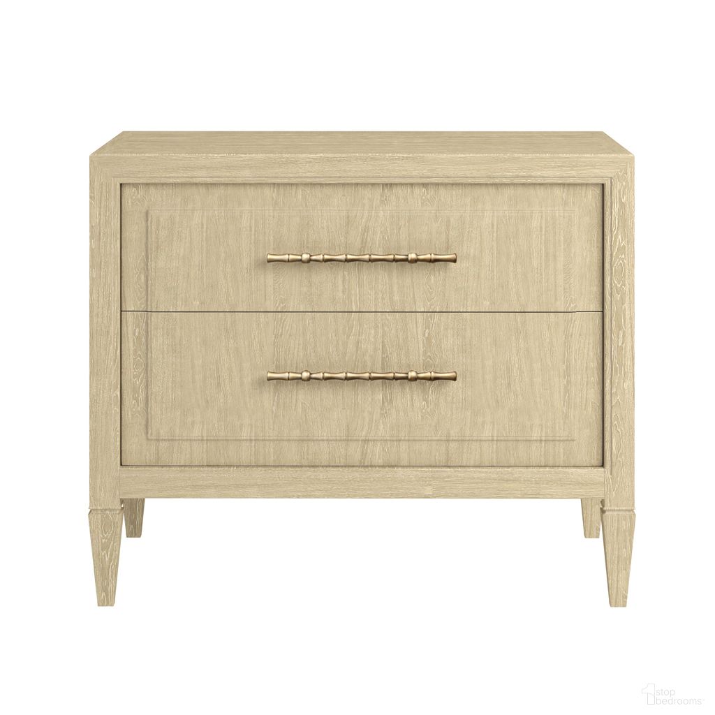 Eave 2 Drawer Nightstand In Sundrenched Oak and Natural Oak