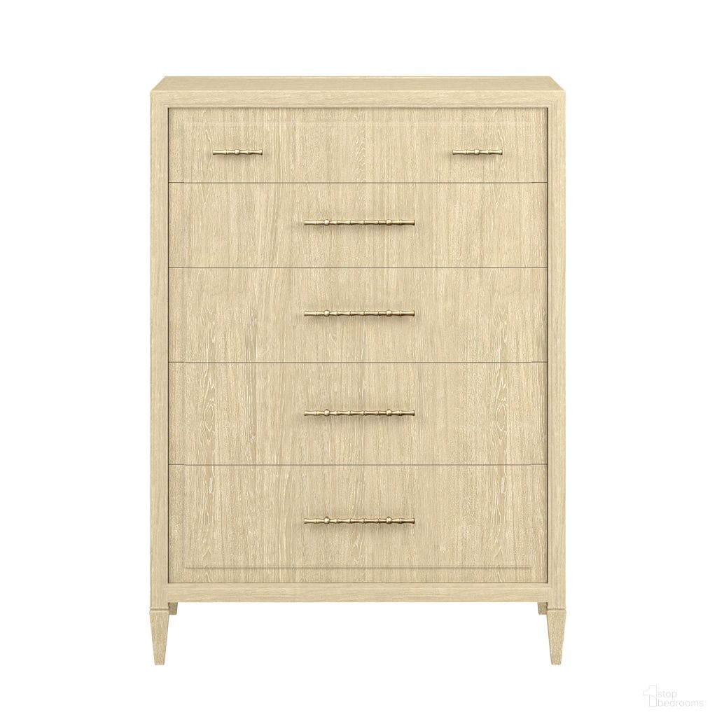 The appearance of Eave 5 Drawer Chest In Sundrenched Oak and Natural Oak designed by A.R.T. in the traditional interior design. This sundrenched oak/natural oak piece of furniture  was selected by 1StopBedrooms from Eave Collection to add a touch of cosiness and style into your home. Sku: 436150-1825. Material: Parawood.