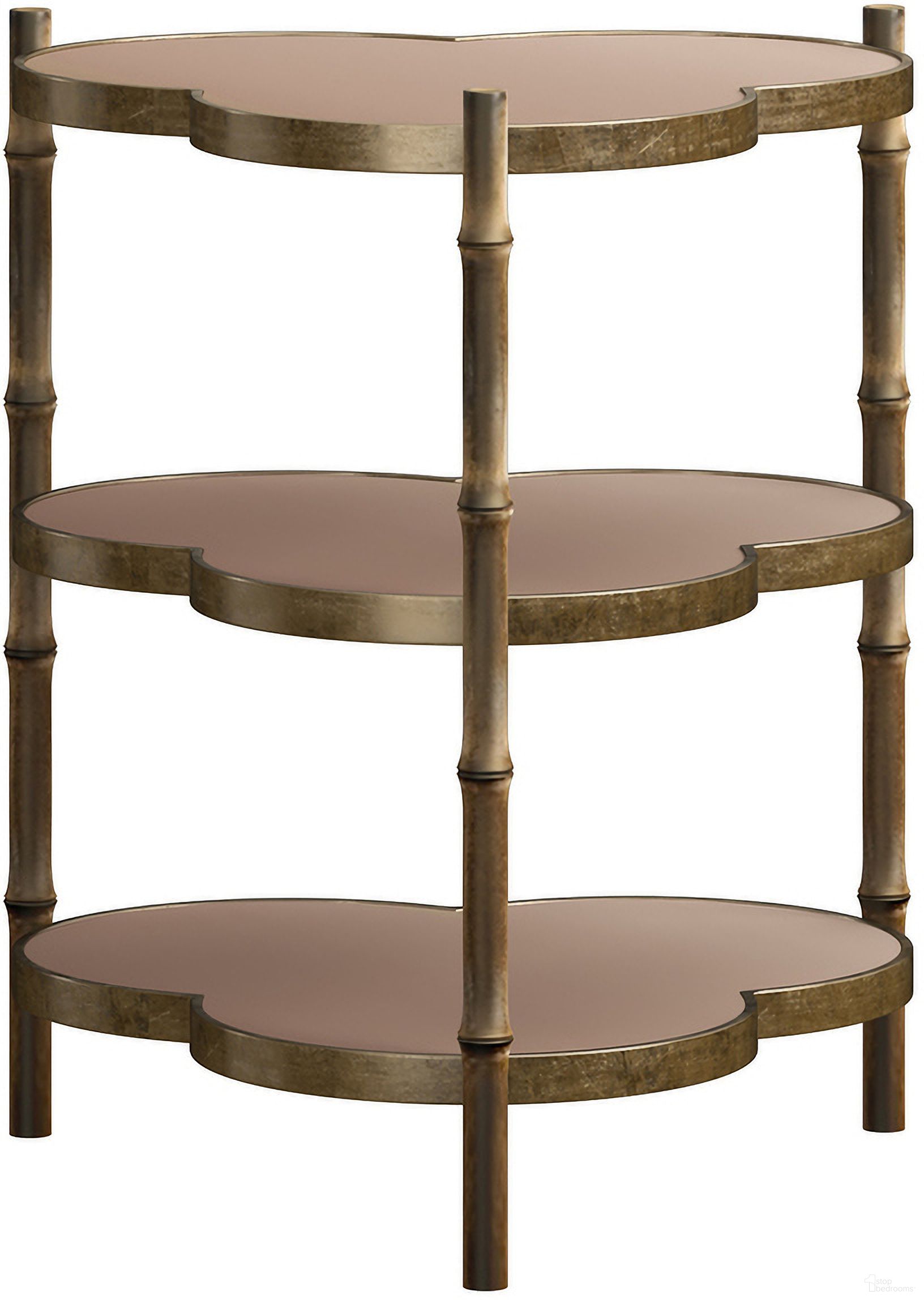 The appearance of Eave Accent Table In Burnished Gold designed by A.R.T. in the traditional interior design. This burnished gold piece of furniture  was selected by 1StopBedrooms from Eave Collection to add a touch of cosiness and style into your home. Sku: 336368-1245. Material: Wood.