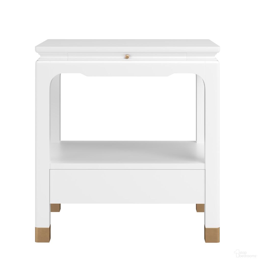 The appearance of Eave Bedside Table In White designed by A.R.T. in the traditional interior design. This white piece of furniture was selected by 1StopBedrooms from Eave Collection to add a touch of cosiness and style into your home. Sku: 436140-1866. Material: Parawood.