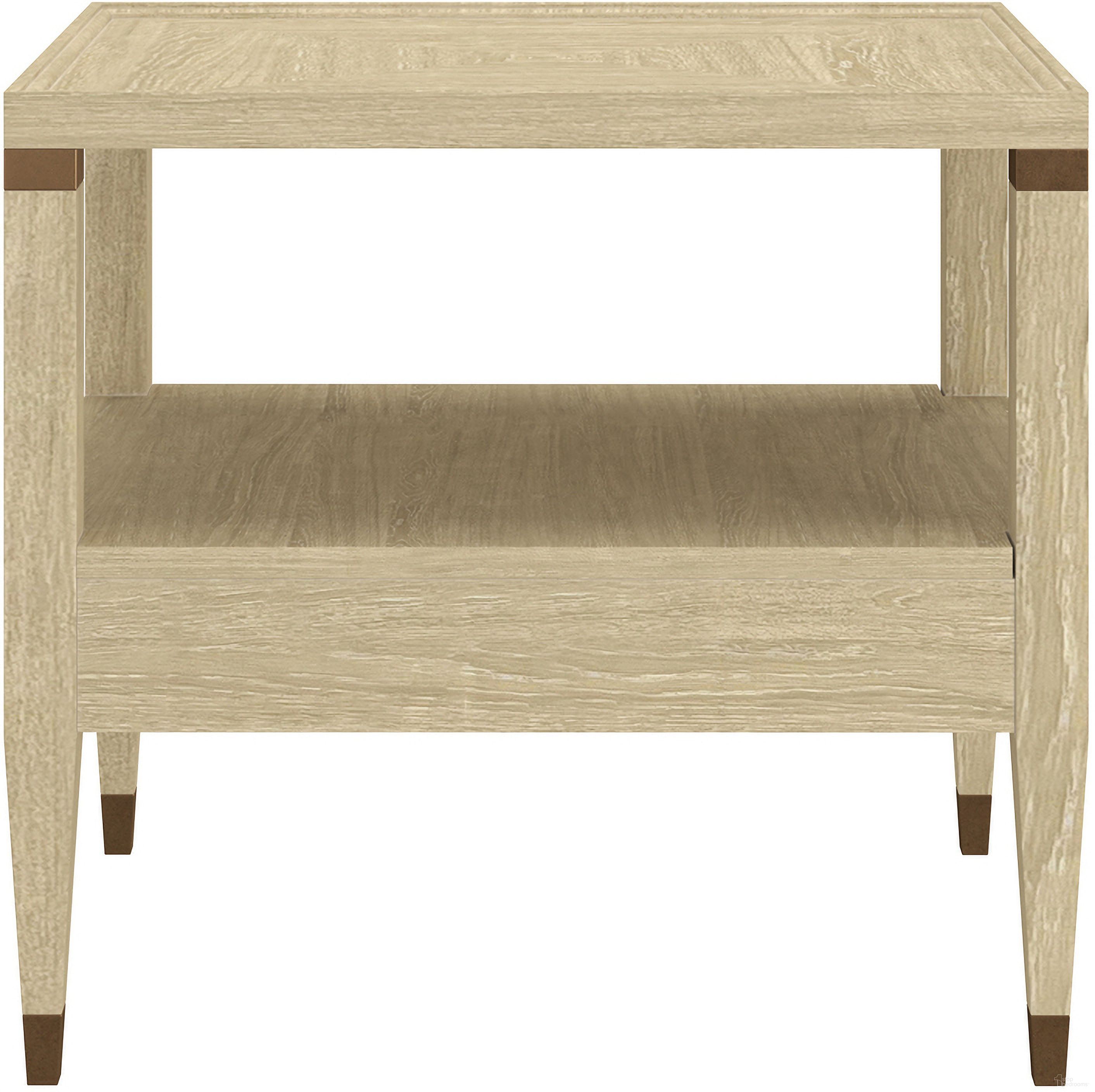 Eave Drawer End Table In Sundrenched Oak and Natural Oak