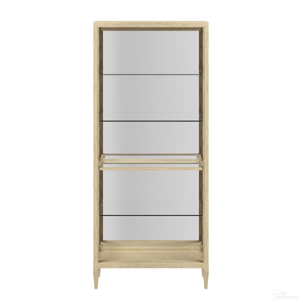 The appearance of Eave Etagere/Bookcase In Sundrenched Oak and Natural Oak designed by A.R.T. in the traditional interior design. This sundrenched oak/natural oak piece of furniture  was selected by 1StopBedrooms from Eave Collection to add a touch of cosiness and style into your home. Sku: 436401-1825. Material: Poplar Solid.