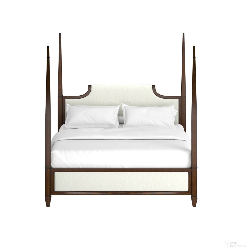 The appearance of Eave King Upholstered Bed In Hazelnut designed by A.R.T. in the traditional interior design. This hazelnut piece of furniture was selected by 1StopBedrooms from Eave Collection to add a touch of cosiness and style into your home. Sku: 336126-1860HB;336126-1860FB;336125-1860RS. Material: Wood. Bed Size: King. Bed Type: Upholstered Bed.