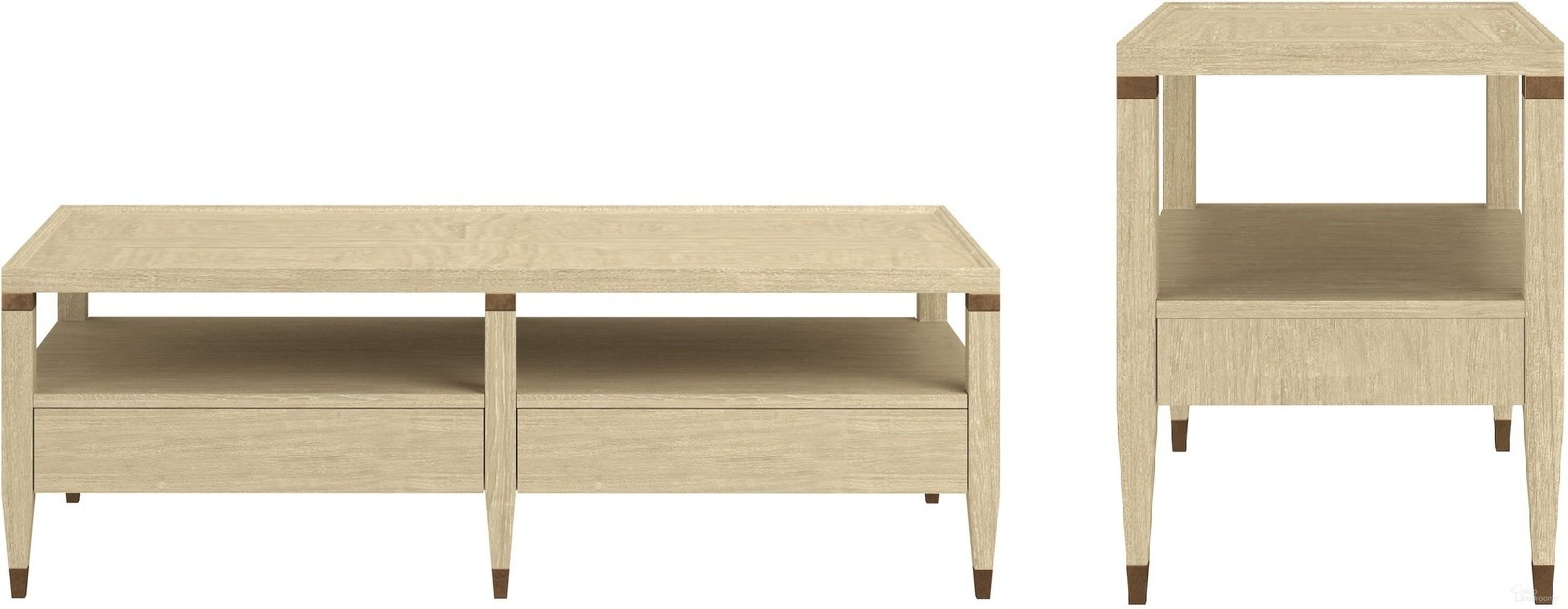 Eave Occasional Table Set In Sundrenched Oak and Natural Oak