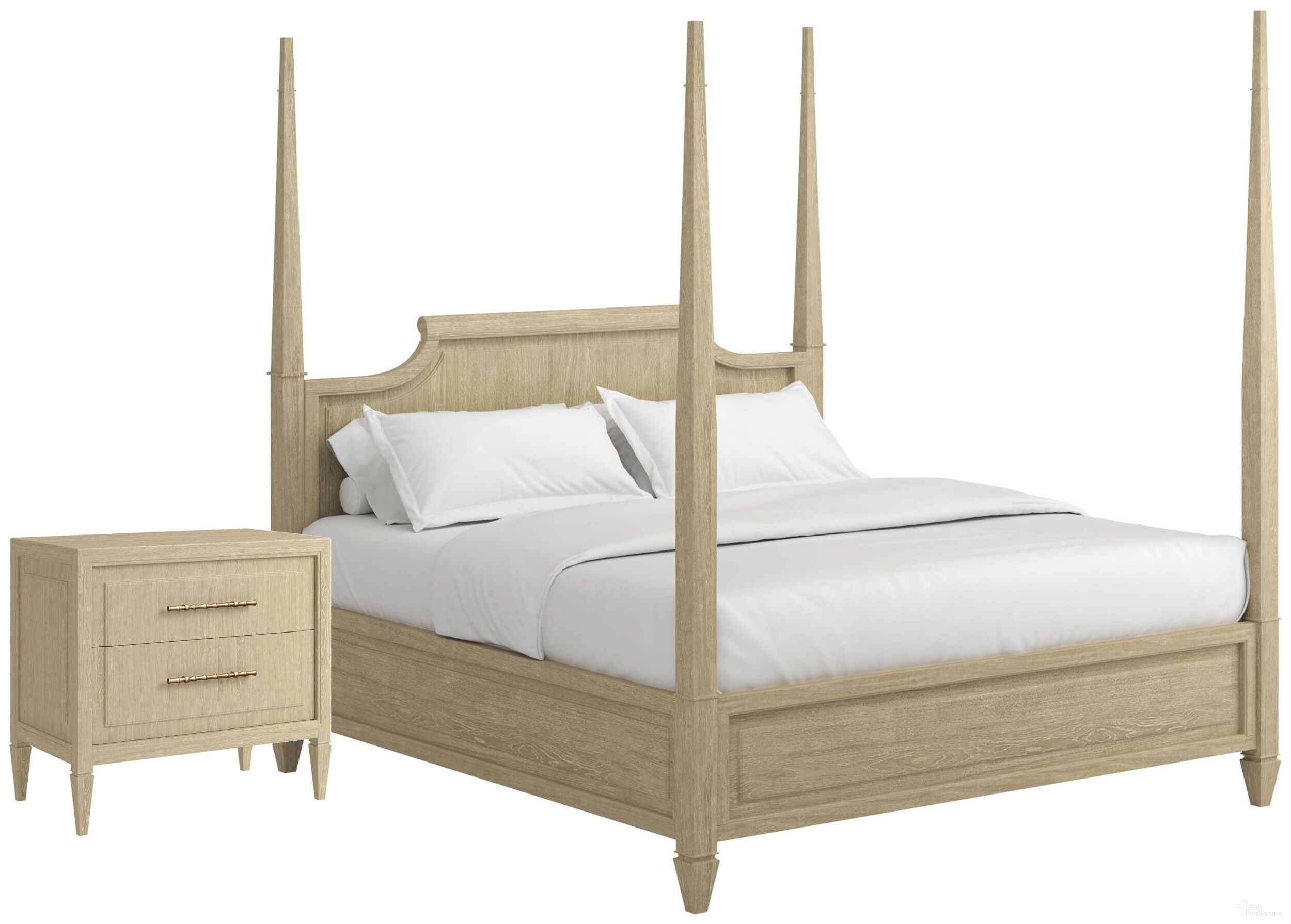 Eave Panel Bedroom Set In Sundrenched Oak and Natural Oak