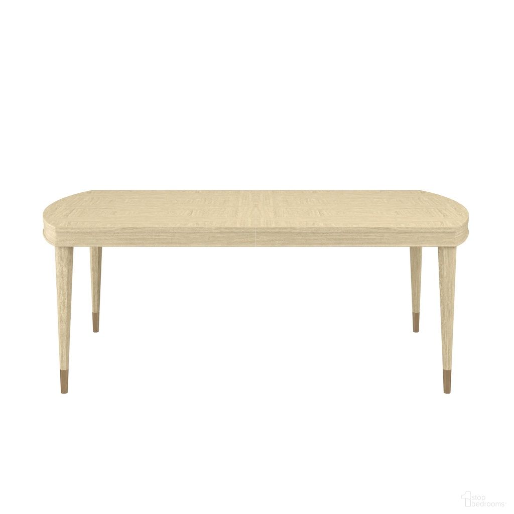 The appearance of Eave Rectangular Dining Table In Sundrenched Oak and Natural Oak designed by A.R.T. in the traditional interior design. This sundrenched oak/natural oak piece of furniture  was selected by 1StopBedrooms from Eave Collection to add a touch of cosiness and style into your home. Sku: 436222-1825. Table Base Style: Legs. Table Top Shape: Rectangular. Size: 44" x 82". Material: Parawood.