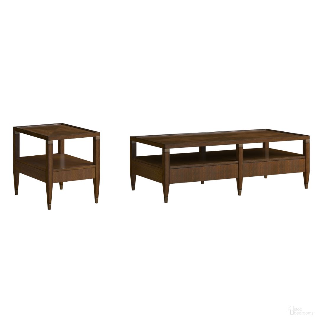 Eave Rectangular Occasional Table Set In Hazelnut
