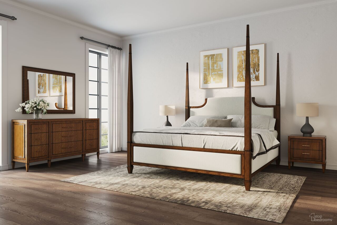 Eave Upholstered Bedroom Set In Hazelnut