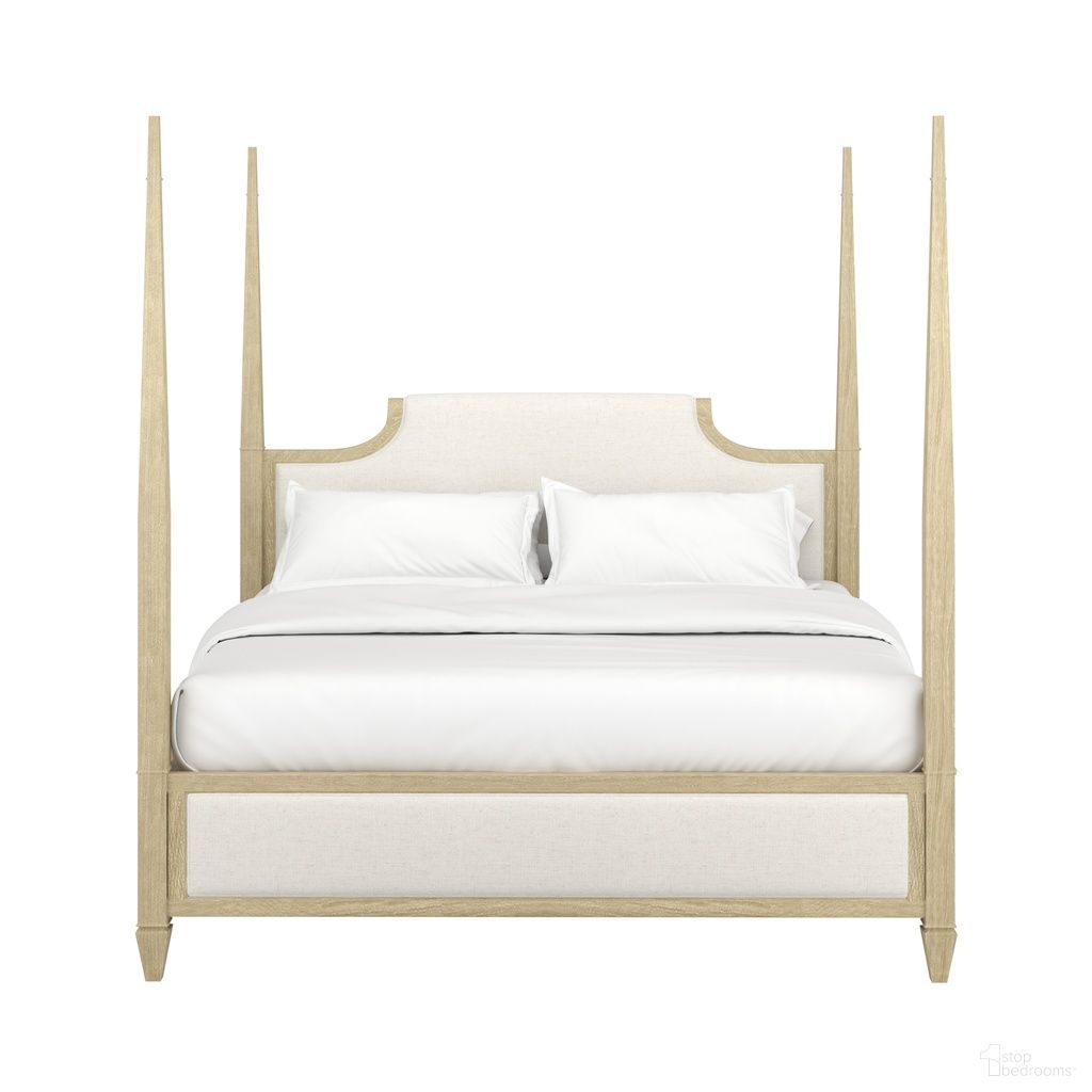 Eave Upholstered Queen Bed In Sundrenched Oak and White