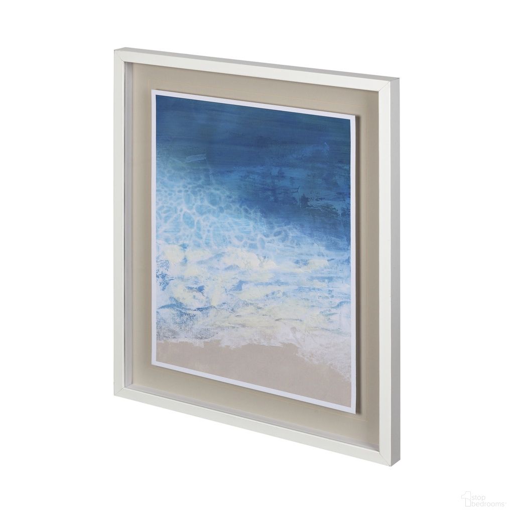 Ebb & Flow I Hand Embellished Wall Art In Brown and Blue