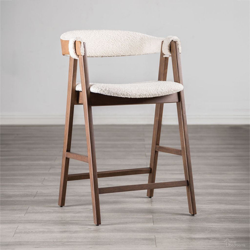 The appearance of Ebikon Counter Stool Set of 2 In Walnut and Beige designed by Furniture of America in the modern / contemporary interior design. This walnut and beige piece of furniture  was selected by 1StopBedrooms from Ebikon Collection to add a touch of cosiness and style into your home. Sku: FM3211WN-PC-2PK. Material: Solid Wood.