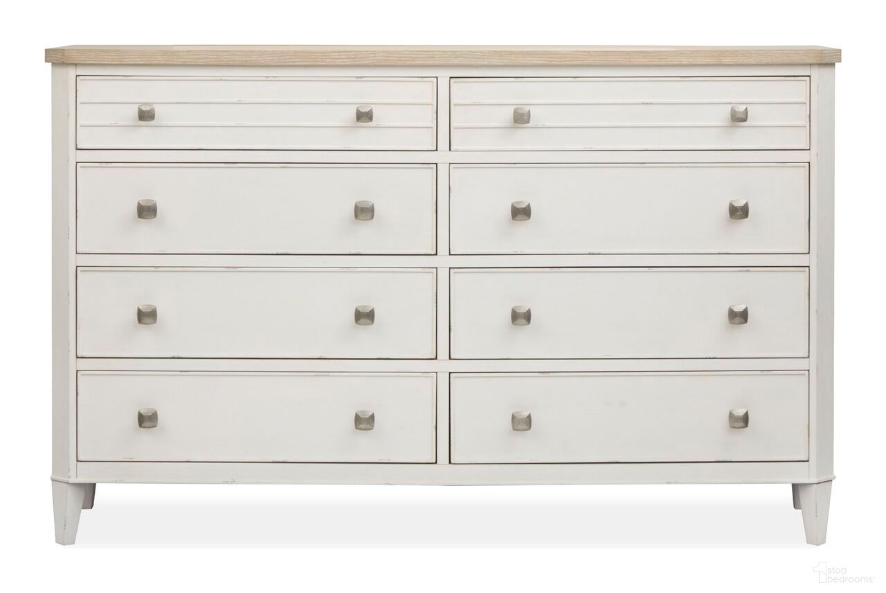 The appearance of Echo Isles Double Drawer Dresser In Sea Pearl and Driftwood designed by Salt Life Home in the transitional interior design. This sea pearl and driftwood piece of furniture was selected by 1StopBedrooms from Echo Isles Collection to add a touch of cosiness and style into your home. Sku: B6310-22. Material: Oak Veneer.