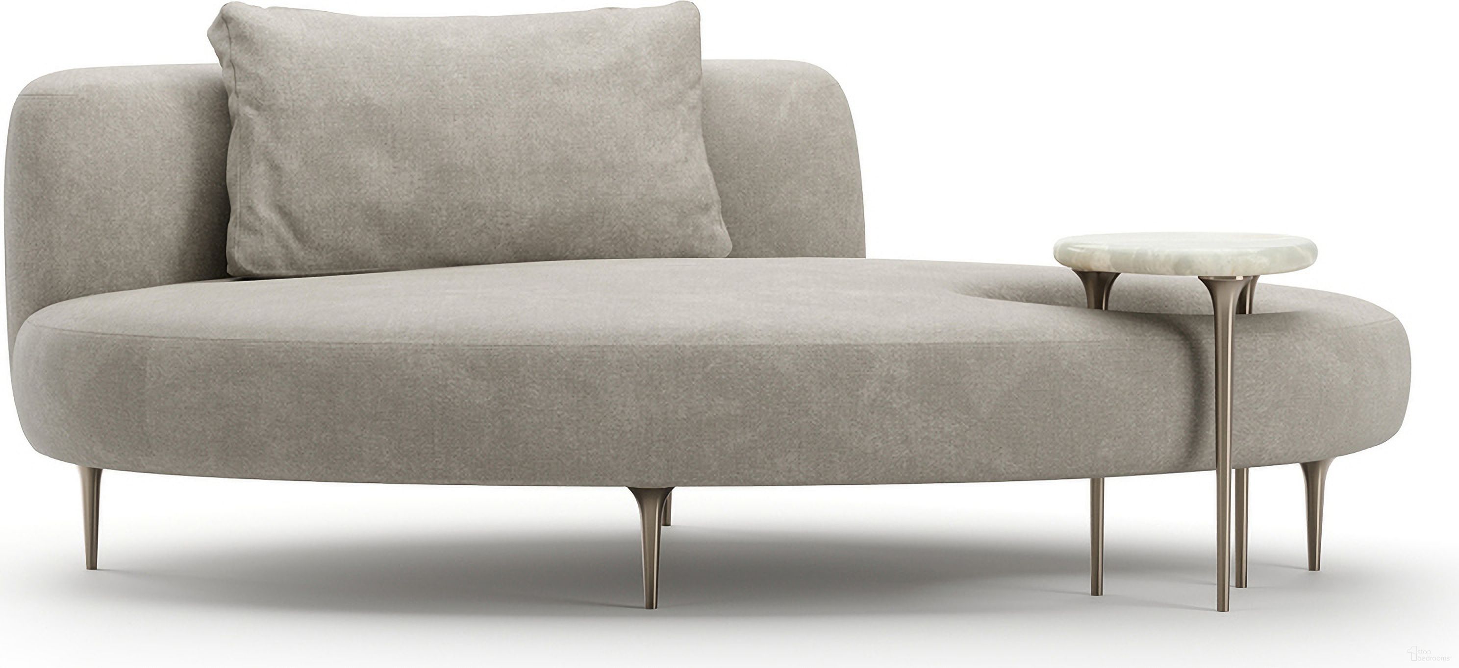 The appearance of Echo Lounge In Gray designed by Caracole in the modern / contemporary interior design. This gray piece of furniture  was selected by 1StopBedrooms from Echo Lounge Collection to add a touch of cosiness and style into your home. Sku: UPH-425V-071-A. Material: Metal.
