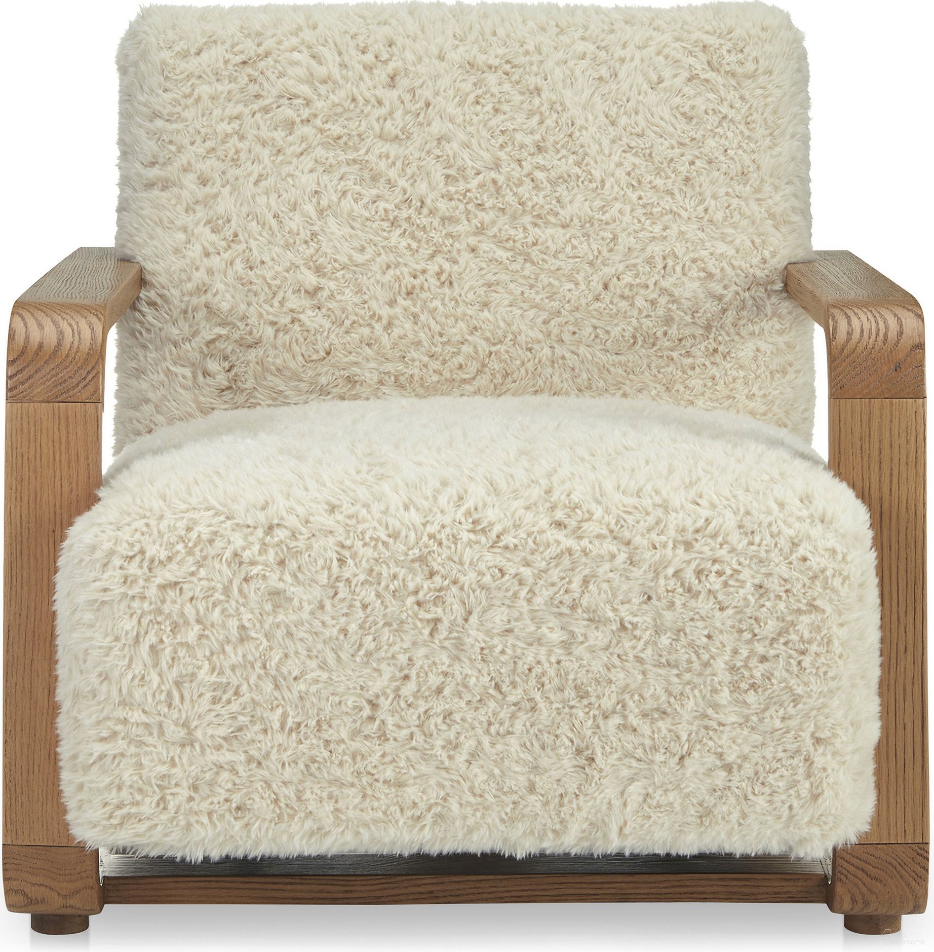 The appearance of Eckersley Lounge Chair In Cream Faux Fur designed by Moes Home in the modern / contemporary interior design. This cream piece of furniture  was selected by 1StopBedrooms from Eckersley Collection to add a touch of cosiness and style into your home. Sku: ME-1073-05. Material: Polyester.