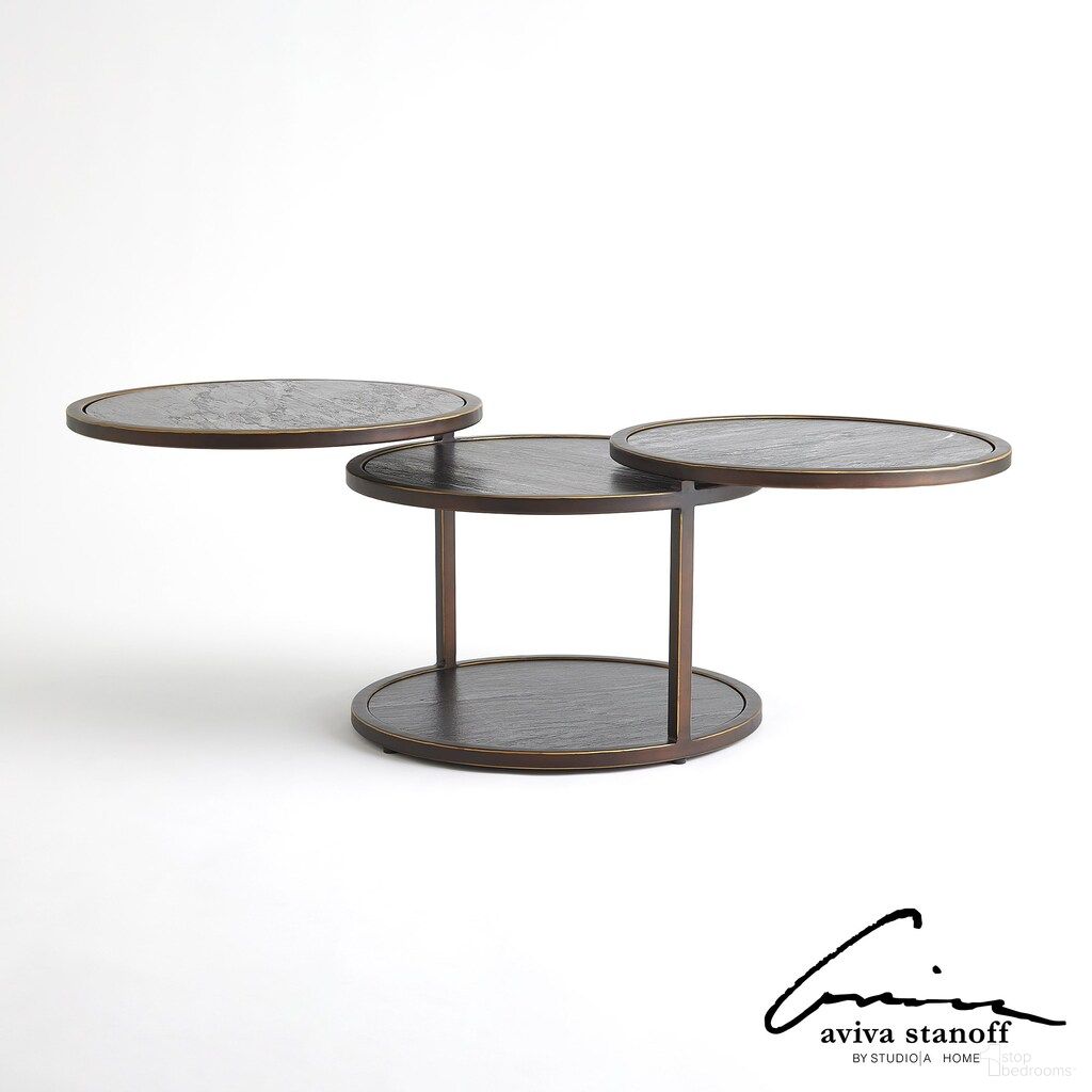 The appearance of Eclipse Cocktail Table In Dusk designed by Global Views in the modern / contemporary interior design. This dusk piece of furniture  was selected by 1StopBedrooms from Eclipse Collection to add a touch of cosiness and style into your home. Sku: AS790063. Material: Marble.