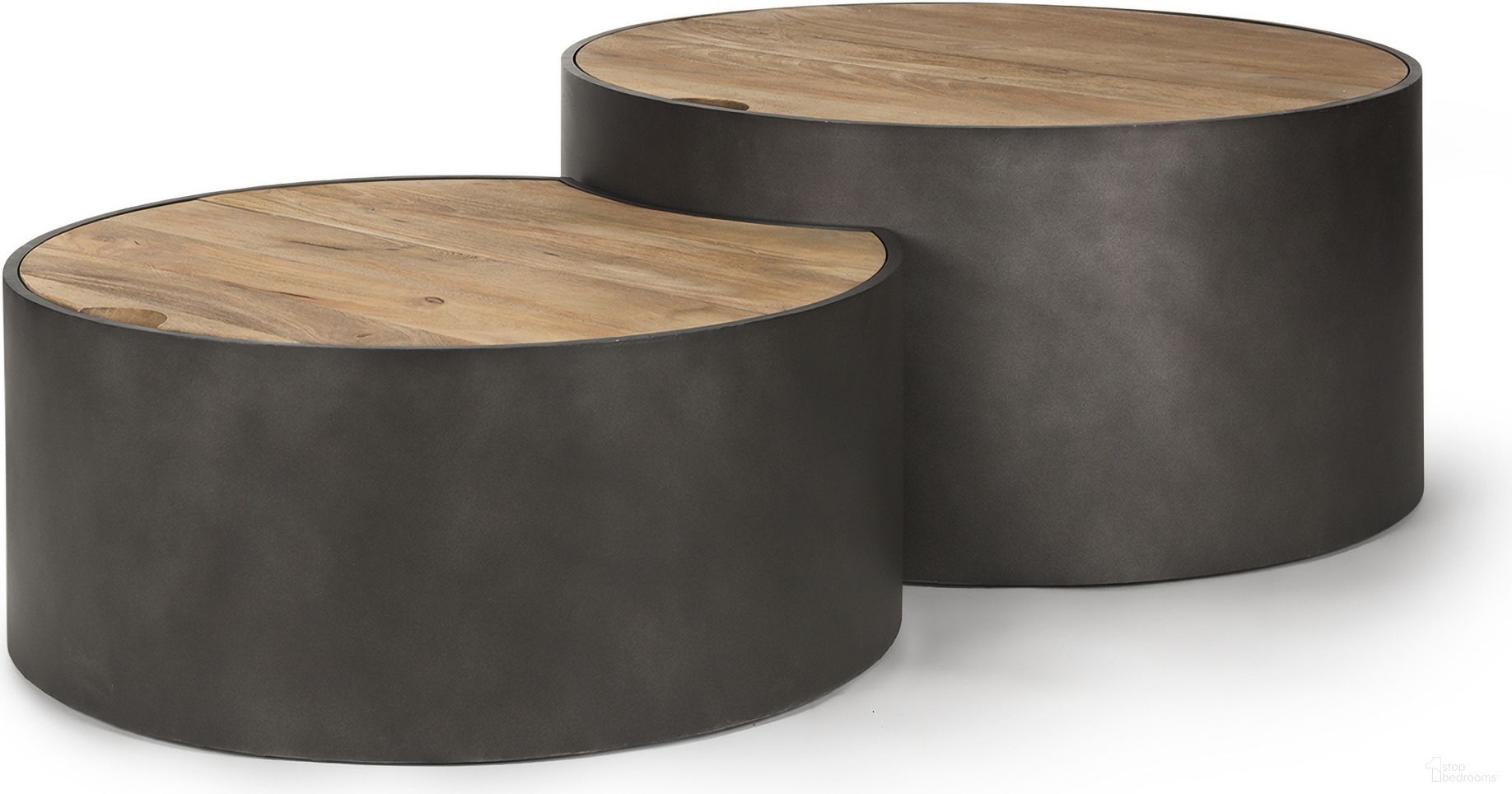 The appearance of Eclipse Coffee Table In Gray And Brown designed by Mercana in the modern / contemporary interior design. This gray/brown piece of furniture  was selected by 1StopBedrooms from Eclipse Collection to add a touch of cosiness and style into your home. Sku: 70240. Material: Wood.
