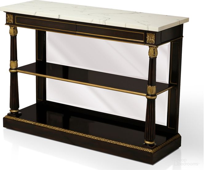 The appearance of Eclipse Console Table In Ebony and Ivory designed by Maitland-Smith in the modern / contemporary interior design. This ebony/ivory piece of furniture was selected by 1StopBedrooms from Maitland Smith Collection to add a touch of cosiness and style into your home. Sku: 89-0104. Material: Wood.