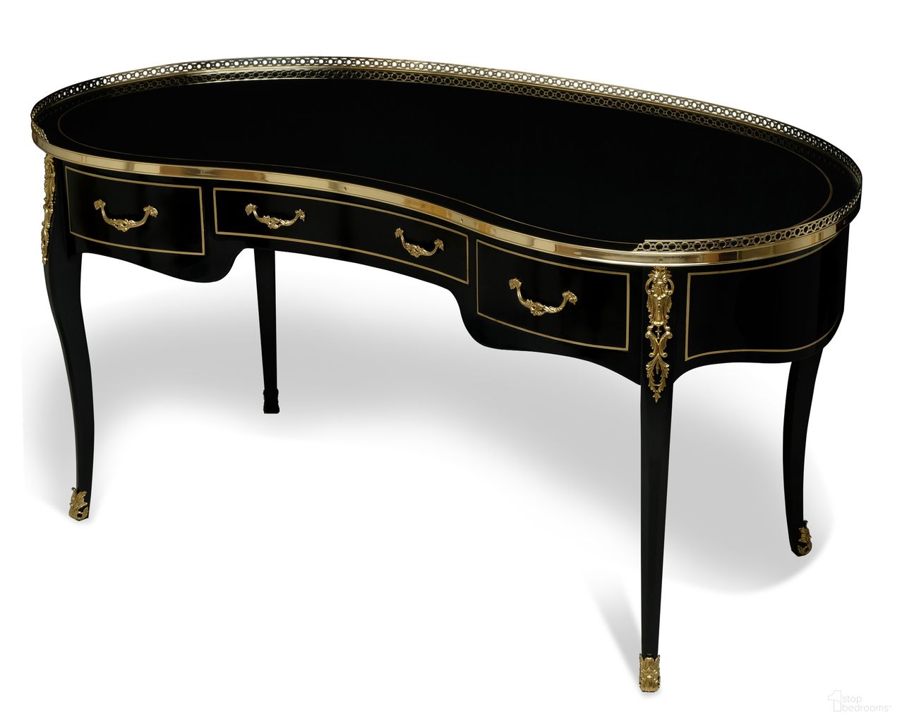 The appearance of Eclipse Desk In Ebony/Gold/Brass designed by Maitland-Smith in the modern / contemporary interior design. This ebony/gold/brass piece of furniture was selected by 1StopBedrooms from Maitland Smith Collection to add a touch of cosiness and style into your home. Sku: 89-0002. Material: Wood.