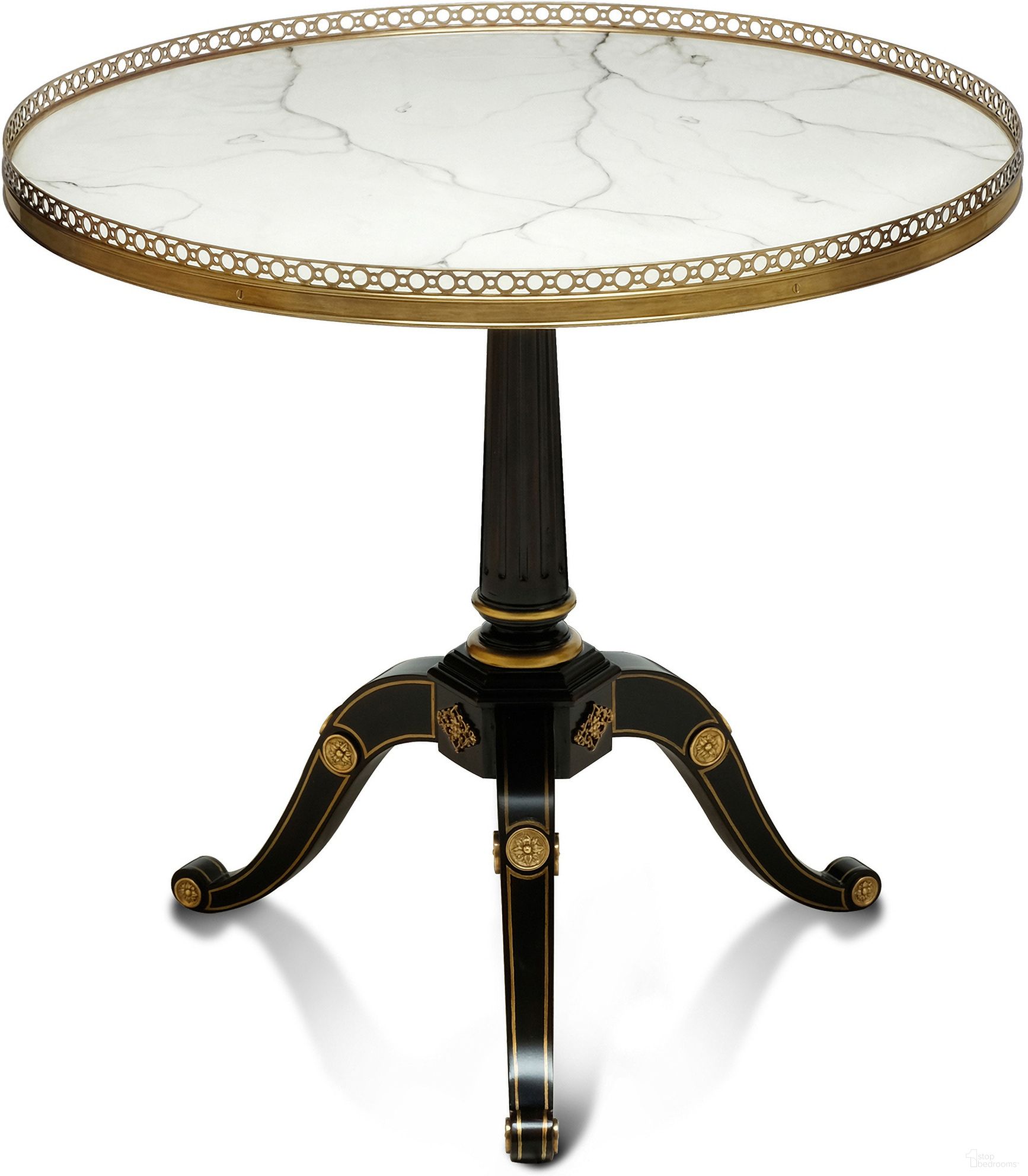 The appearance of Eclipse Lamp Table In Ebony/Ivory/Brass designed by Maitland-Smith in the modern / contemporary interior design. This ebony/ivory/brass piece of furniture  was selected by 1StopBedrooms from Maitland Smith Collection to add a touch of cosiness and style into your home. Sku: 89-1003-B;89-1003-T. Material: Wood.