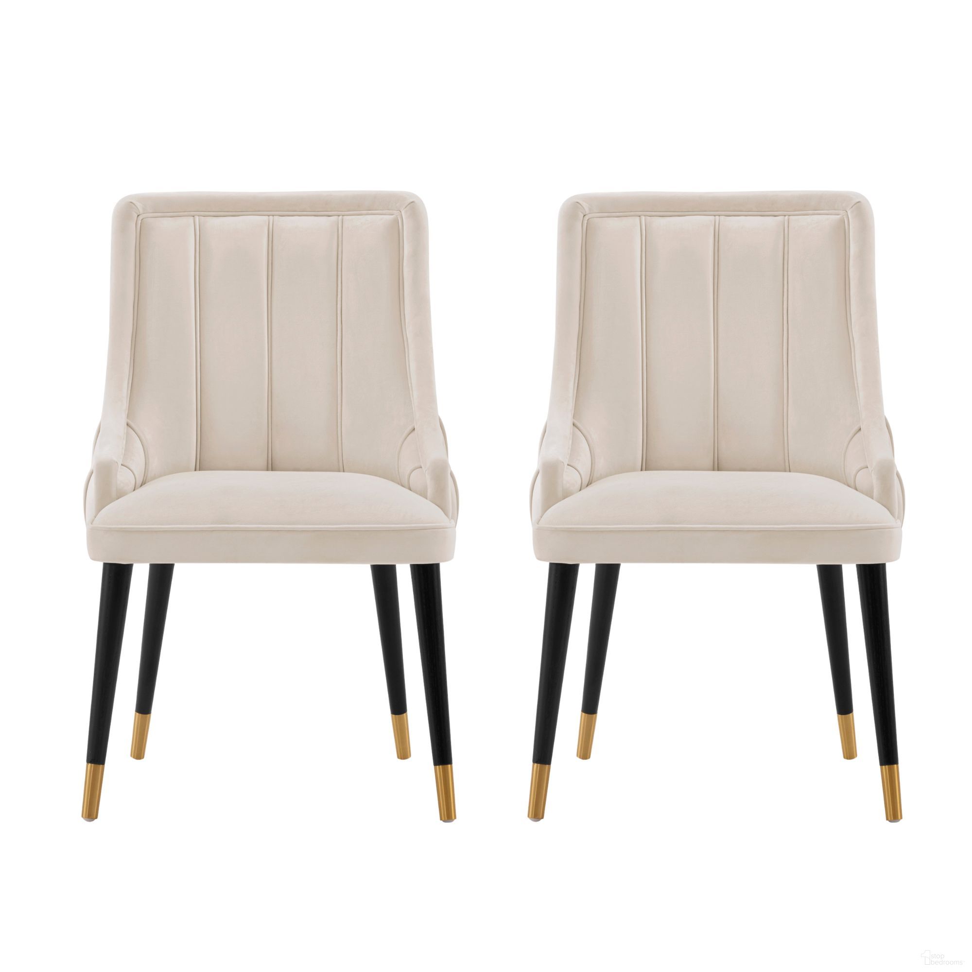 The appearance of Eda Dining Chair Set of 2 In Cream designed by Manhattan Comfort in the modern / contemporary interior design. This cream piece of furniture was selected by 1StopBedrooms from Eda Collection to add a touch of cosiness and style into your home. Sku: DC073-CR;DC073-CR. Material: Wood. Chair Type: Side Chair.