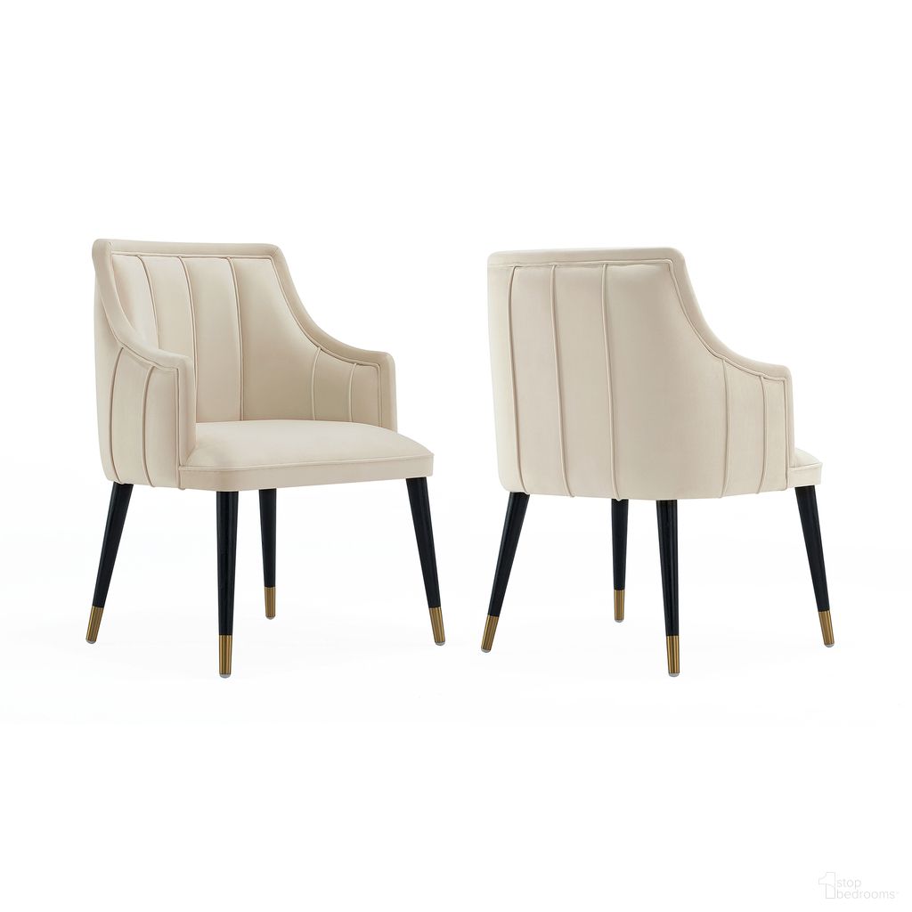 Eda Wood Armchair In Cream