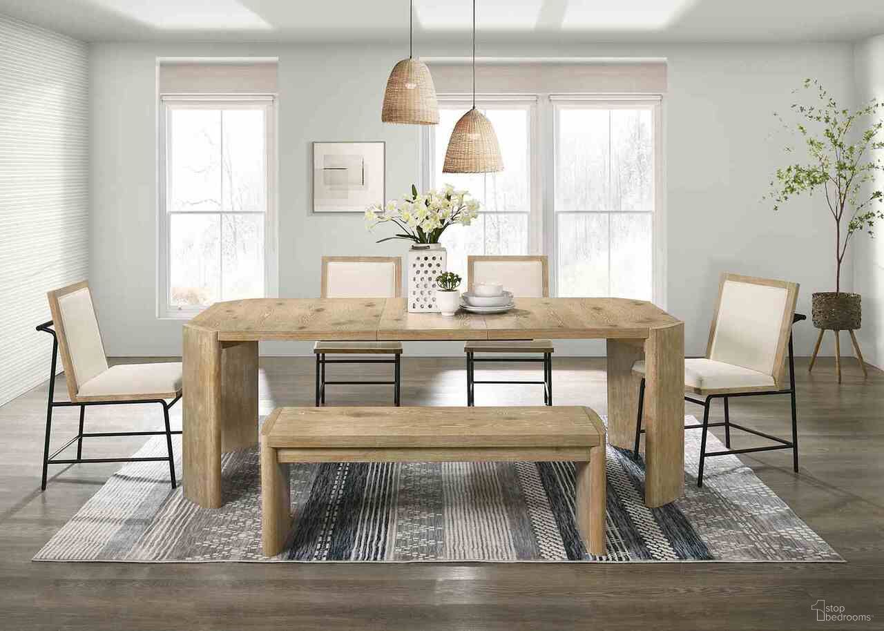 The appearance of Edenbridge Dining Table In Oak designed by Furniture of America in the modern / contemporary interior design. This oak piece of furniture was selected by 1StopBedrooms from Edenbridge Collection to add a touch of cosiness and style into your home. Sku: FM3220AK-T-1;FM3220AK-T-2. Table Base Style: Legs. Material: Fabric. Table Top Shape: Rectangular. Size: 38" x 84".