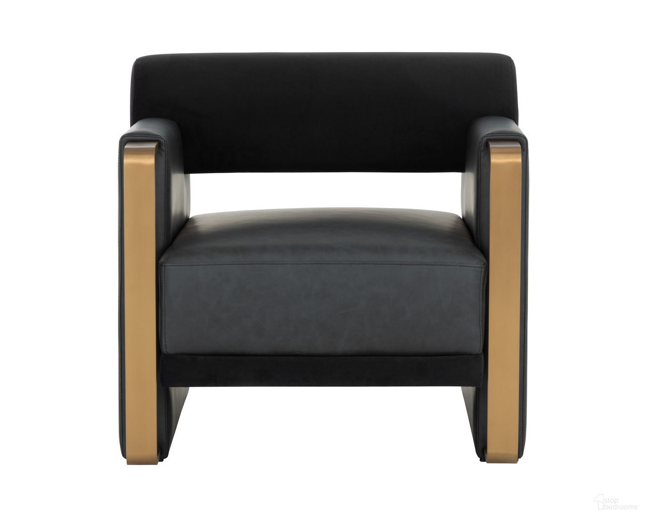 Edgar Lounge Chair In Abbington Black and Bravo Black