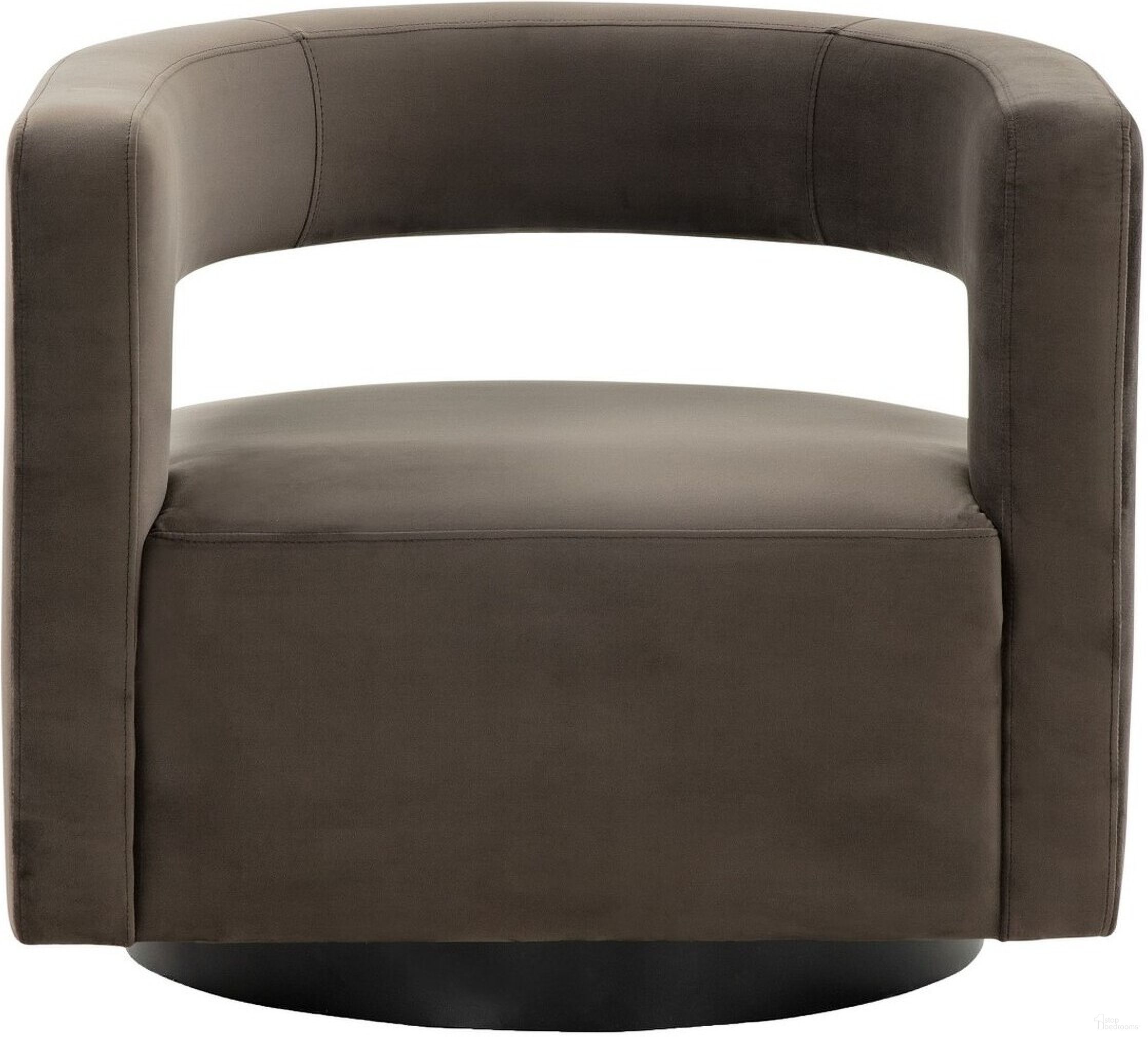 The appearance of Edgar Velvet Swivel Chair In Dark Grey designed by Safavieh Couture in the modern / contemporary interior design. This dark grey piece of furniture  was selected by 1StopBedrooms from Edgar Collection to add a touch of cosiness and style into your home. Sku: SFV4764A. Material: Wood.