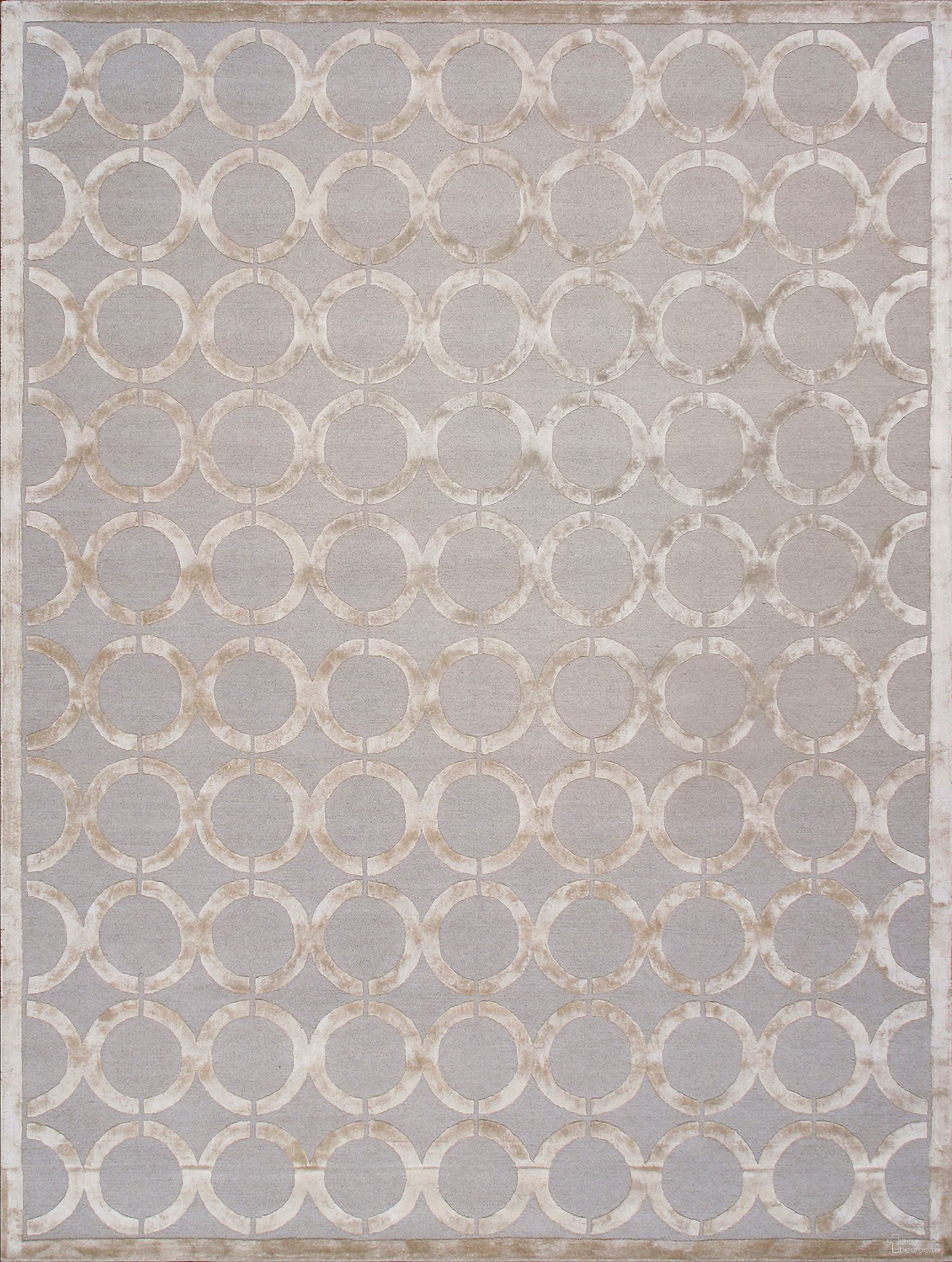 Edgy Collectoin Hand-Tufted Silk and Wool Rug-10' x 14' In Beige