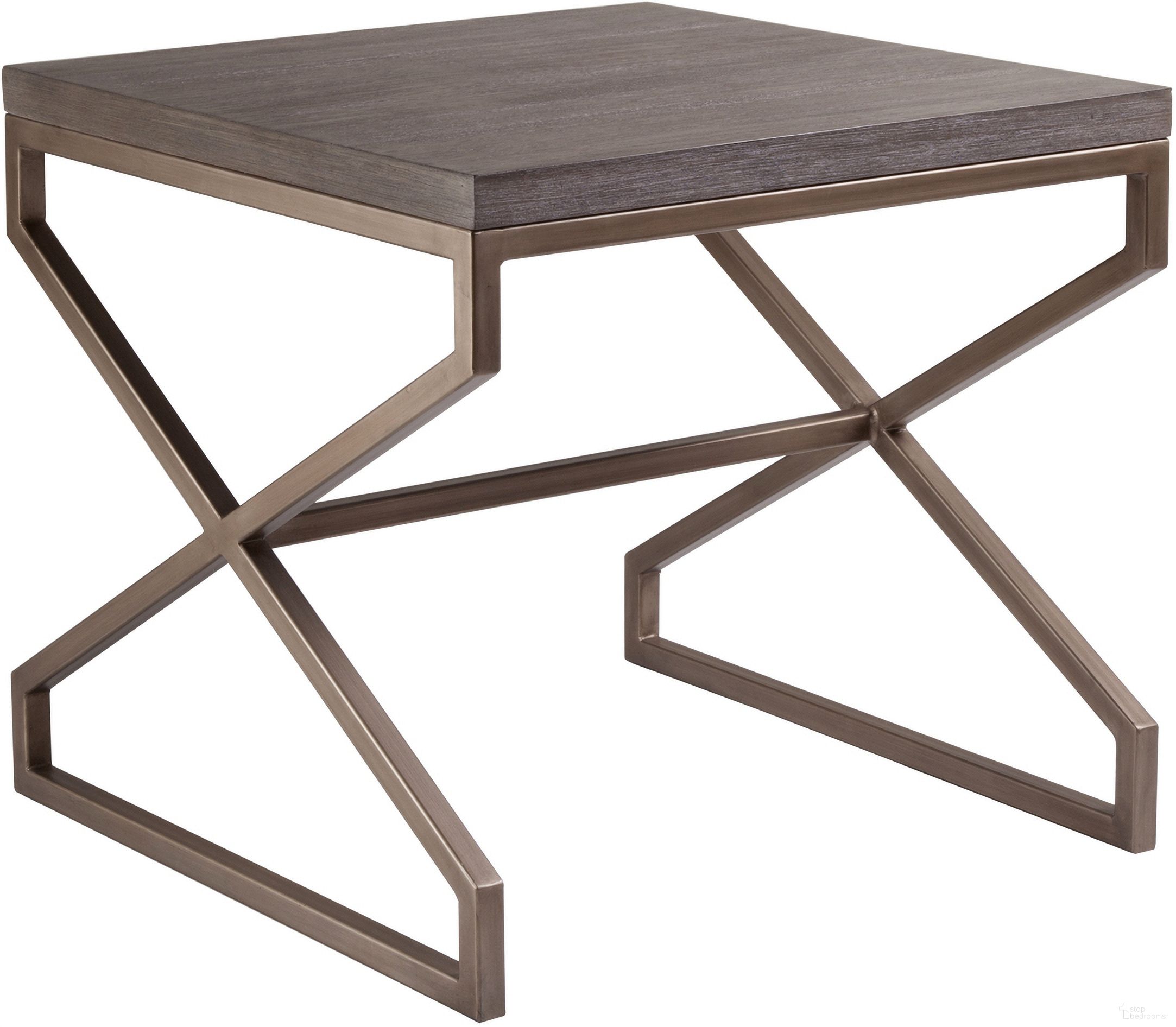 The appearance of Cohesion Program Edict Square End Table In Grigio designed by Artistica Home in the industrial interior design. This grigio piece of furniture  was selected by 1StopBedrooms from Cohesion Program Collection to add a touch of cosiness and style into your home. Sku: 2088-957-41. Material: Metal.