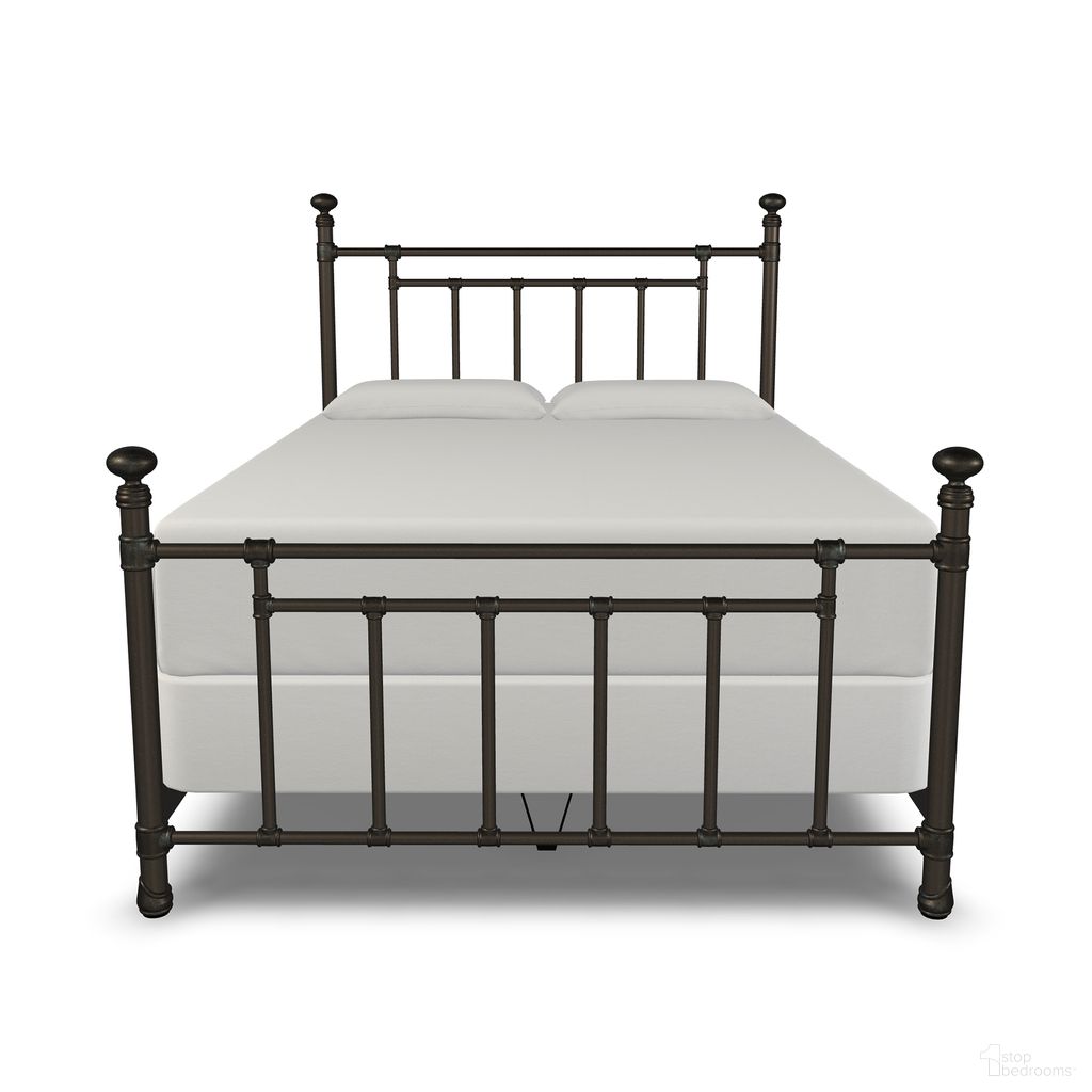 The appearance of Edin California King Complete Bed with Metal Profile In Weathered Bronze designed by Wesley Allen in the transitional interior design. This weathered bronze piece of furniture was selected by 1StopBedrooms from Edin Collection to add a touch of cosiness and style into your home. Sku: 1094-CB-MPF-6-AGB. Bed Size: California King. Material: Iron. Bed Type: Metal Bed.