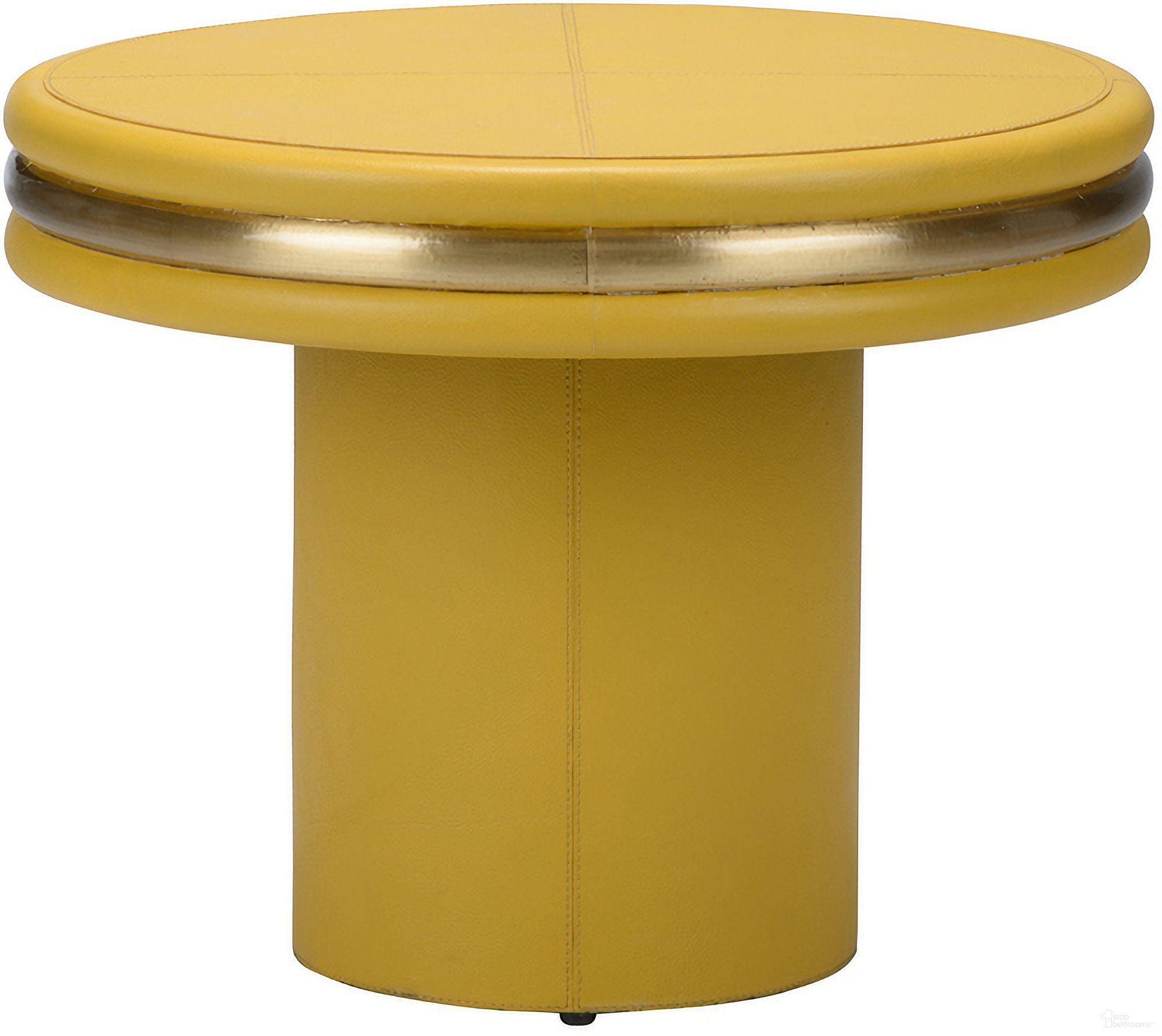 The appearance of Edison Leather Coffee Table In Yellow and Gold designed by Chelsea House in the modern / contemporary interior design. This yellow/gold piece of furniture was selected by 1StopBedrooms from Chelsea House Misc Collection to add a touch of cosiness and style into your home. Sku: 385294. Material: Leather.