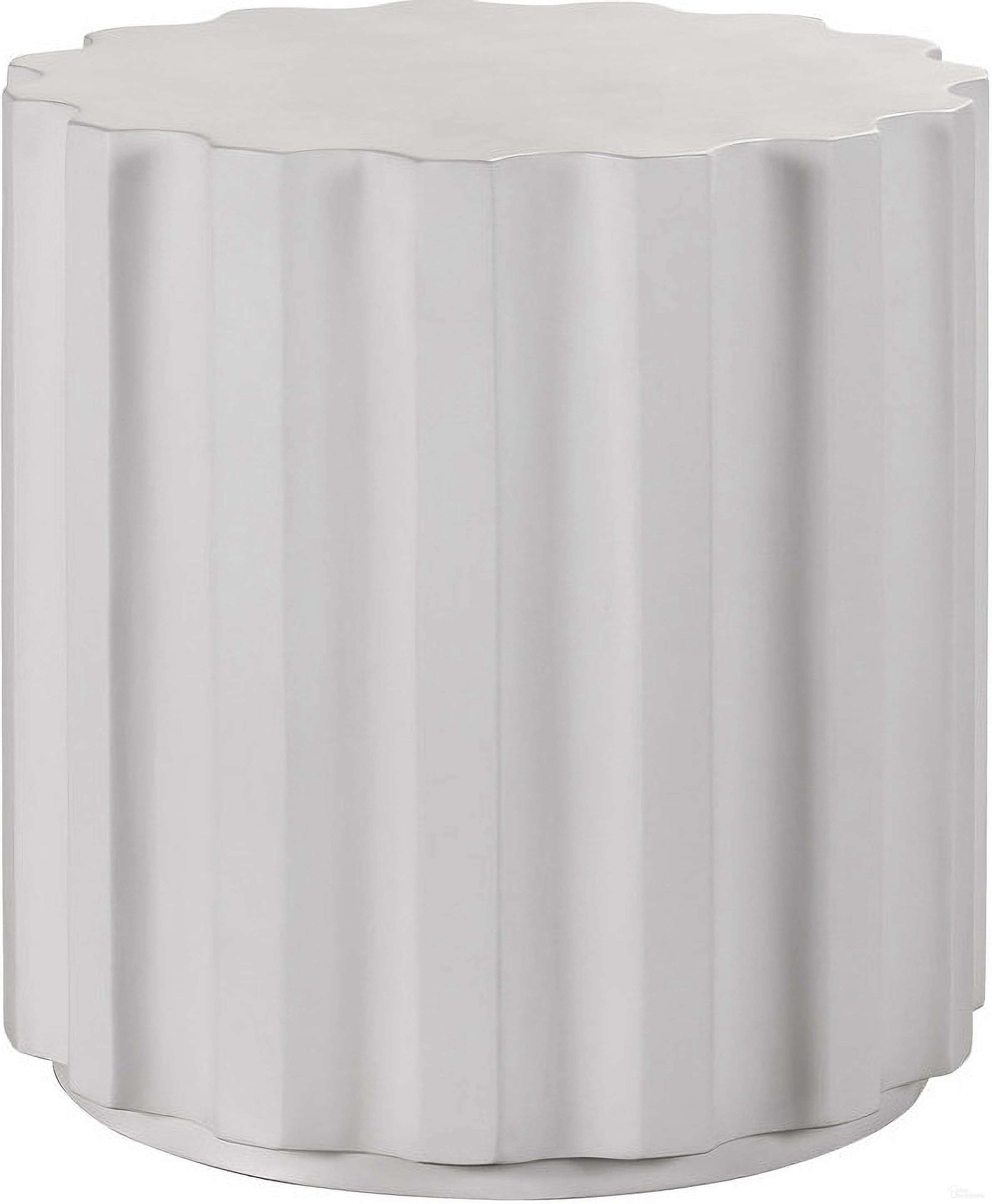 The appearance of Edisto Side Table In White designed by Universal in the modern / contemporary interior design. This white piece of furniture  was selected by 1StopBedrooms from Edisto Collection to add a touch of cosiness and style into your home. Sku: U012817. Material: Stainless Steel.