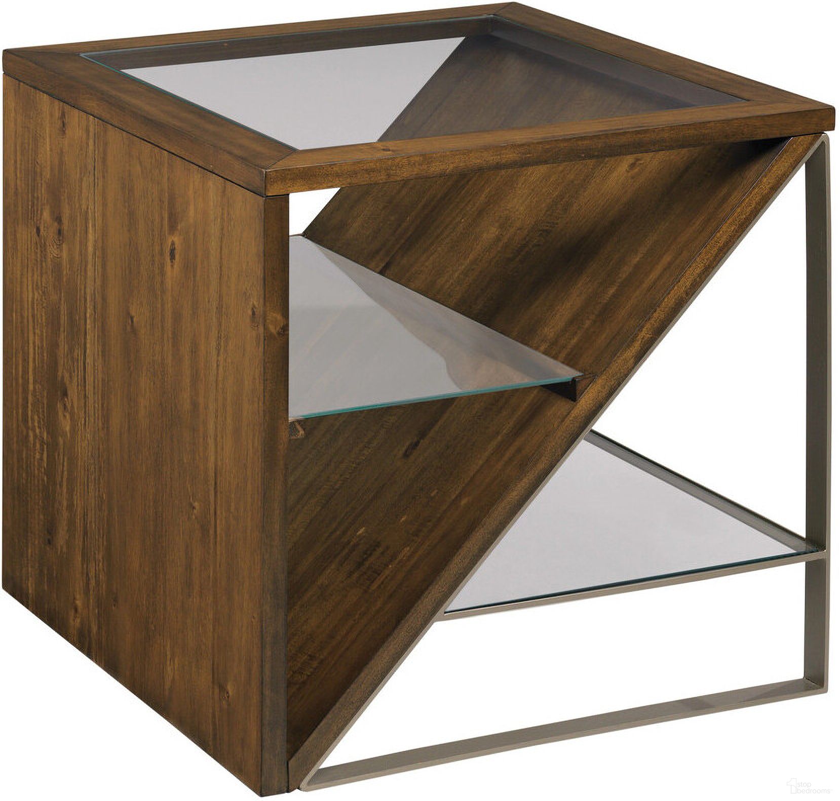 The appearance of Editor Rectangular End Table In Cognac designed by Hammary in the modern / contemporary interior design. This cognac piece of furniture  was selected by 1StopBedrooms from Editor Collection to add a touch of cosiness and style into your home. Sku: 210-915. Material: Wood.