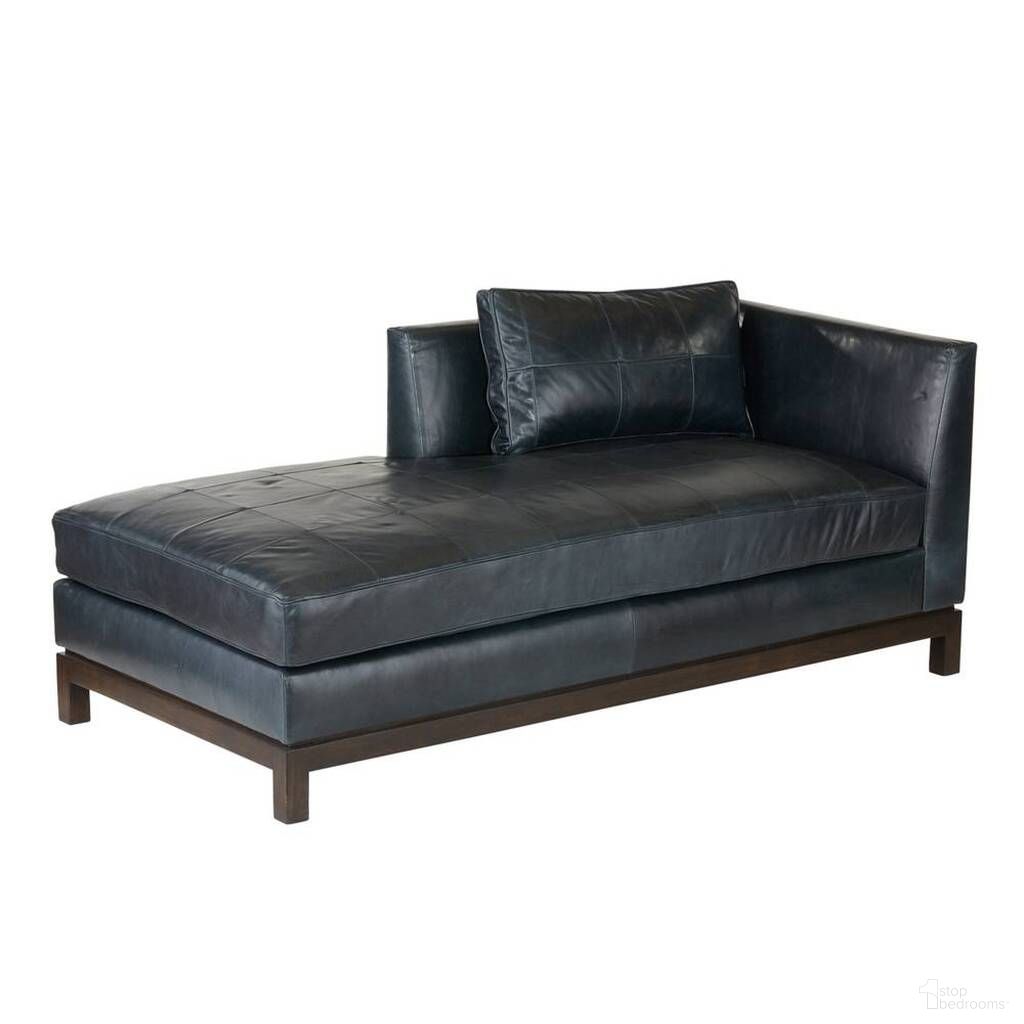 The appearance of Edmond Chaise Ink Leather In Ink designed by Arteriors in the modern / contemporary interior design. This ink piece of furniture was selected by 1StopBedrooms from Edmond Collection to add a touch of cosiness and style into your home. Sku: FTU04. Material: Leather.