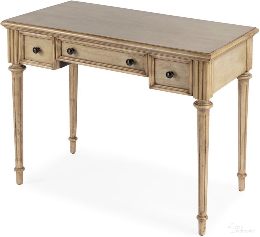 The appearance of Edmund 38 Inch Writing Desk with Storage In Beige designed by Butler Specialty Company in the traditional interior design. This beige piece of furniture was selected by 1StopBedrooms from Edmund Collection to add a touch of cosiness and style into your home. Sku: 3746424. Material: Rubberwood.