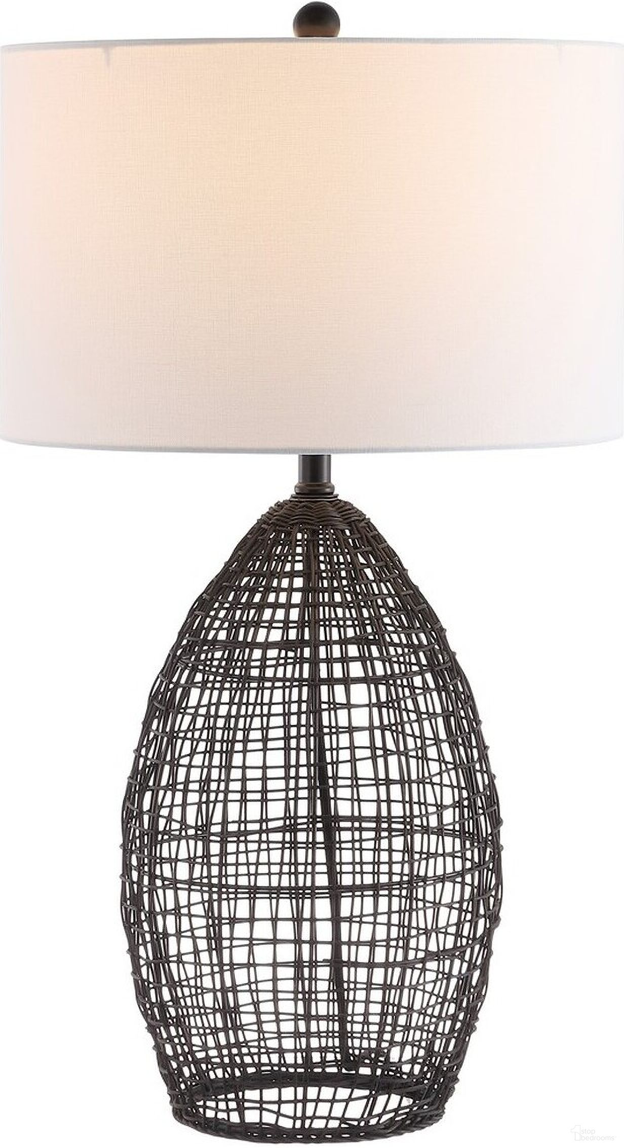 The appearance of Edren Table Lamp in Black and White designed by Safavieh in the modern / contemporary interior design. This black and white piece of furniture  was selected by 1StopBedrooms from Edren Collection to add a touch of cosiness and style into your home. Sku: TBL4442A. Material: Cotton.
