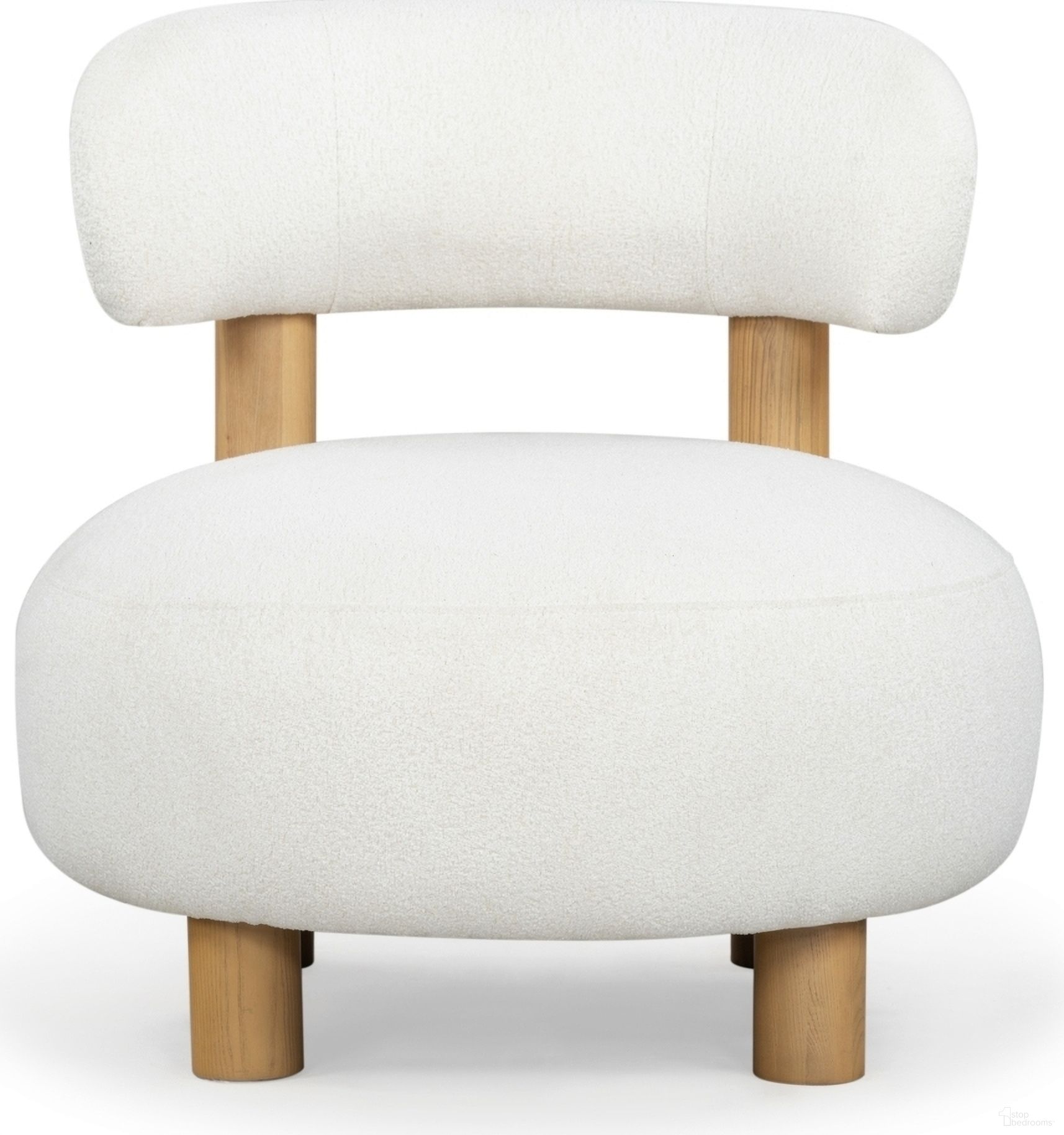 The appearance of Eduardo Boucle Accent Chair In Ivory and Natural designed by Safavieh Couture in the modern / contemporary interior design. This ivory and natural piece of furniture was selected by 1StopBedrooms from Eduardo Collection to add a touch of cosiness and style into your home. Sku: SFV6109A. Material: Boucle.