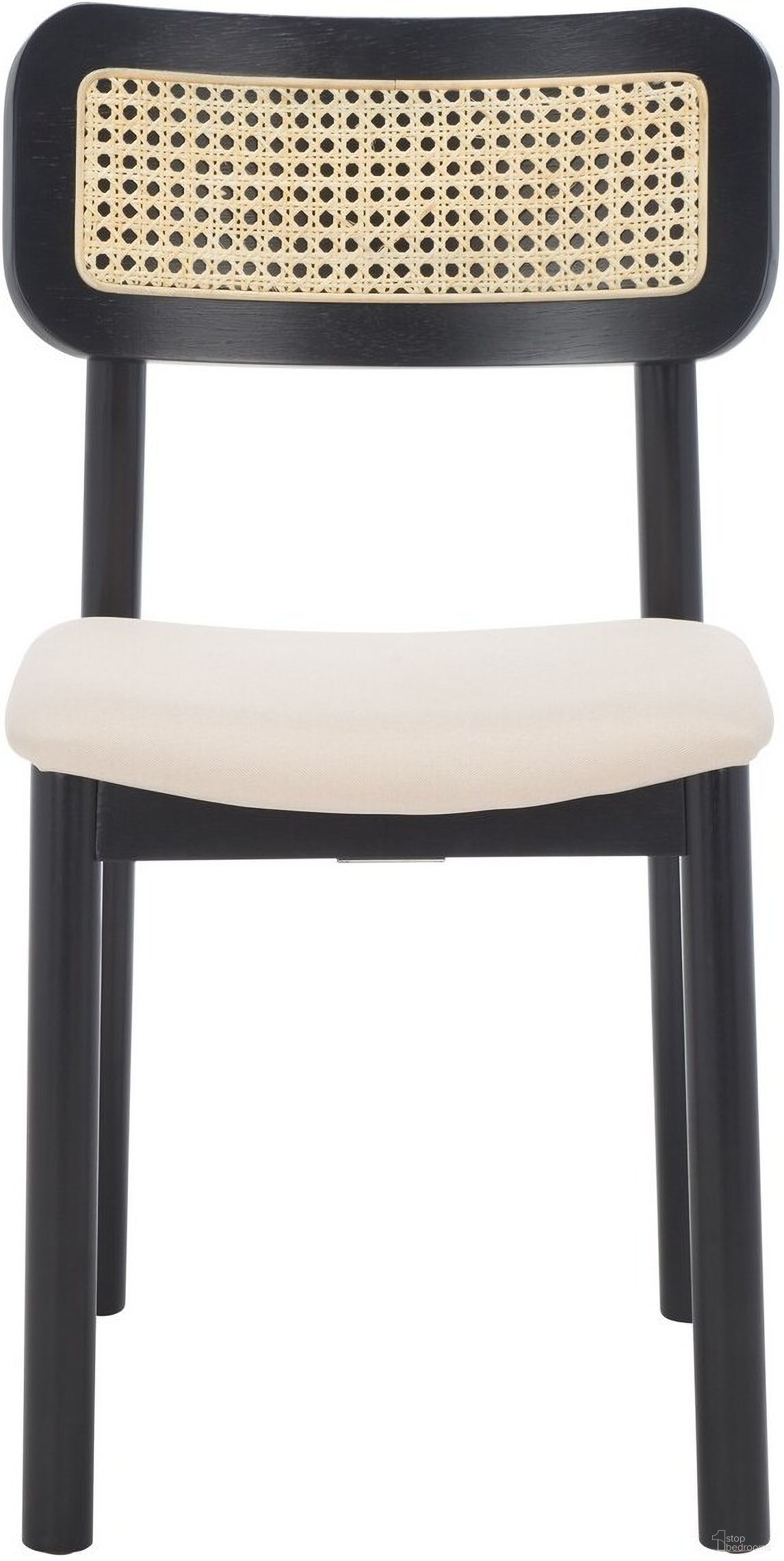Egon Dining Chair Set of 2 in Black and White