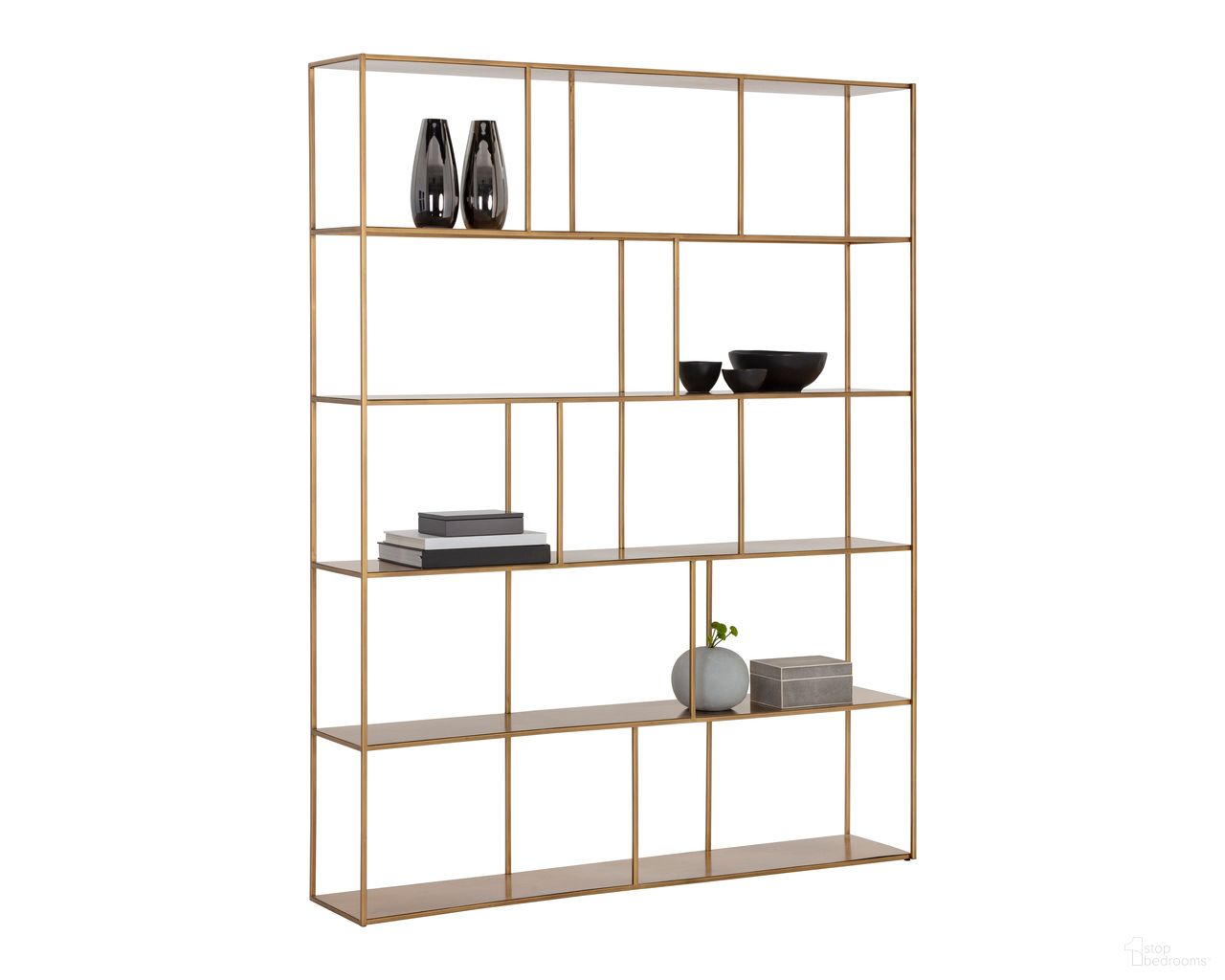 Eiffel Extra Large Bookcase In Antique Brass