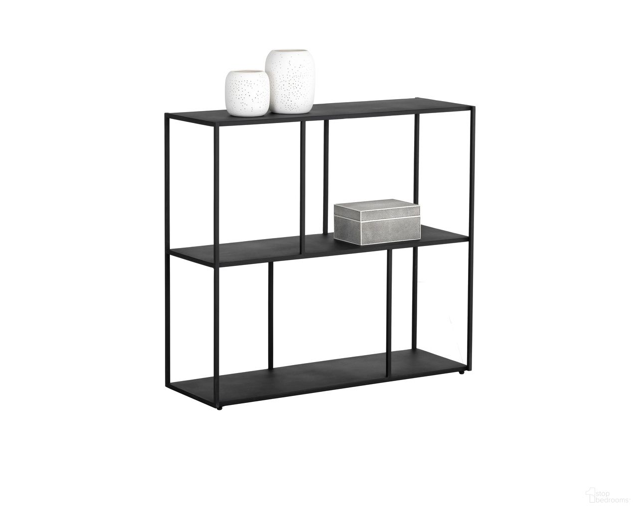 Eiffel Medium Low Bookcase In Black