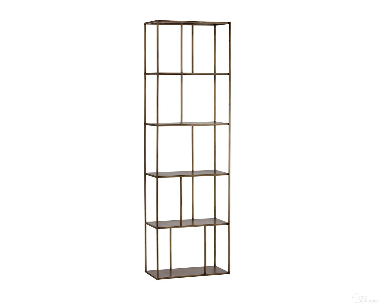 Eiffel Small Bookcase In Antique Brass