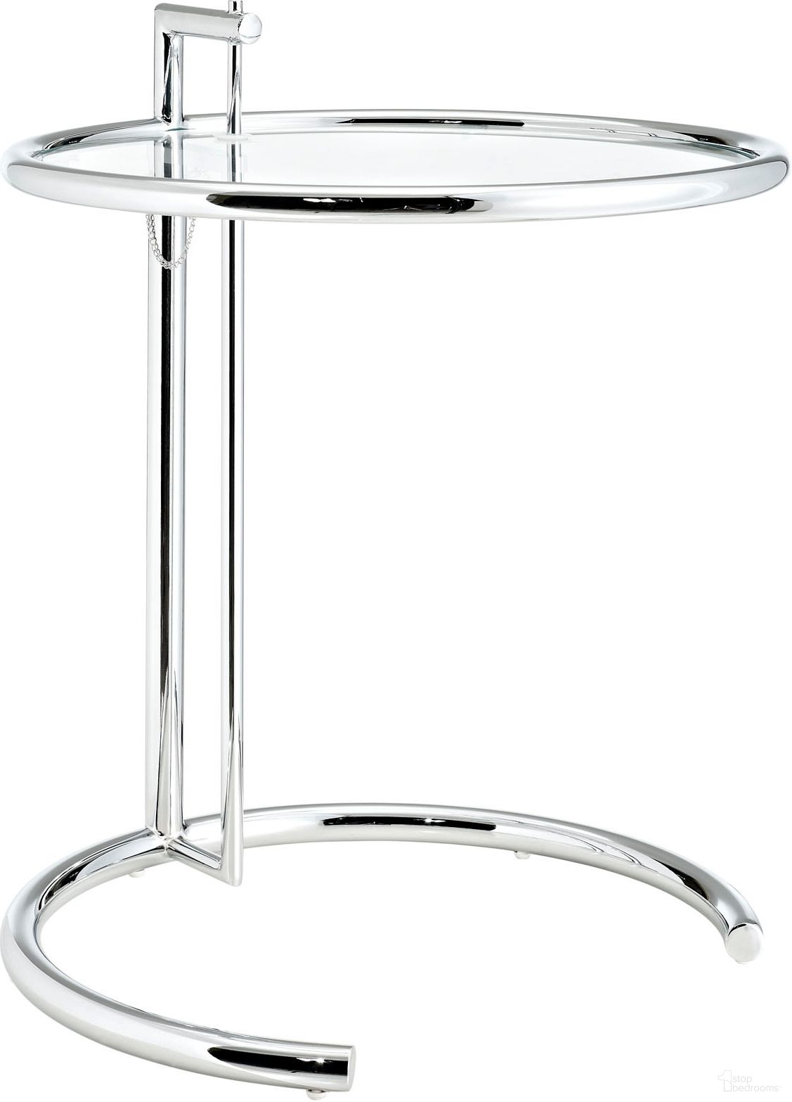 The appearance of Eileen Gray Silver Chrome Stainless Steel End Table EEI-125-SLV designed by Modway in the modern / contemporary interior design. This silver piece of furniture  was selected by 1StopBedrooms from Eileen Gray Collection to add a touch of cosiness and style into your home. Sku: EEI-125-SLV. Material: Chrome.