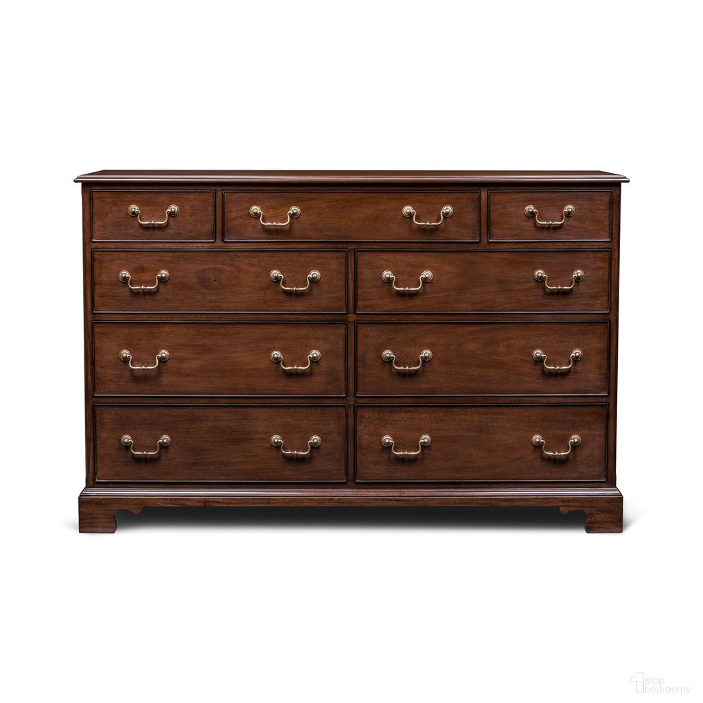 The appearance of Einfalt Dresser In Mahogany and Brass designed by Maitland-Smith in the modern / contemporary interior design. This mahogany/brass piece of furniture was selected by 1StopBedrooms from Maitland Smith Collection to add a touch of cosiness and style into your home. Sku: 89-0801. Material: Mahogany.
