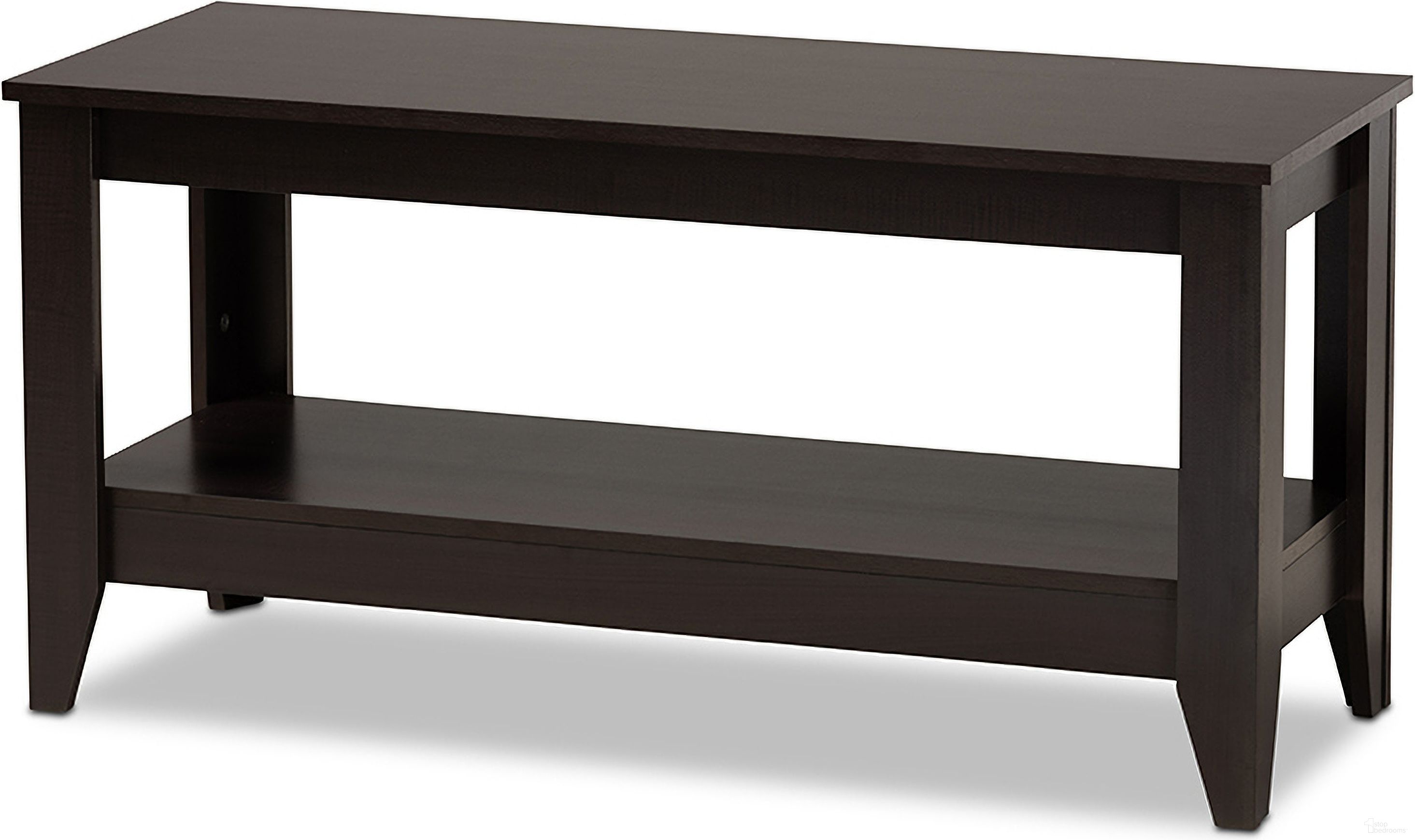 The appearance of Elada Modern And Contemporary Wenge Finished Wood Coffee Table designed by Baxton Studio in the modern / contemporary interior design. This dark brown piece of furniture was selected by 1StopBedrooms from Elada Collection to add a touch of cosiness and style into your home. Sku: CT8000-Wenge-CT. Material: Wood.
