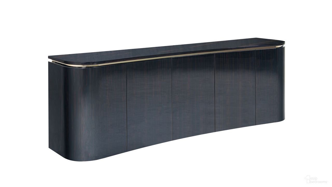 The appearance of Elan Elan Delizia Buffet In Black designed by Klaussner Home Furnishings in the modern / contemporary interior design. This black piece of furniture was selected by 1StopBedrooms from Elan Collection to add a touch of cosiness and style into your home. Sku: ZS1063-2B. Material: Wood.