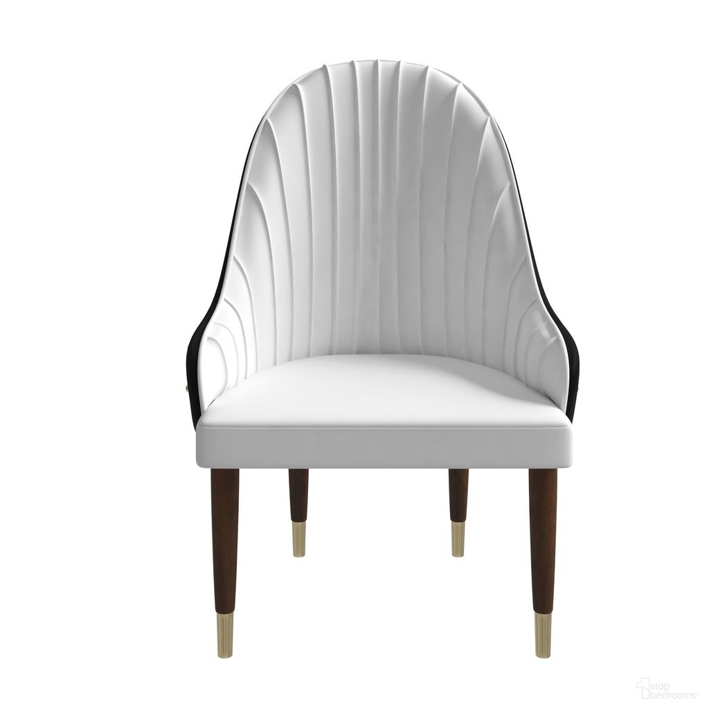 The appearance of Elara Wooden Dining Chair In Black and White designed by LeisureMod in the transitional interior design. This black/white piece of furniture was selected by 1StopBedrooms from Elara Collection to add a touch of cosiness and style into your home. Sku: EC59BLFW. Material: Leather. Chair Type: Side Chair.