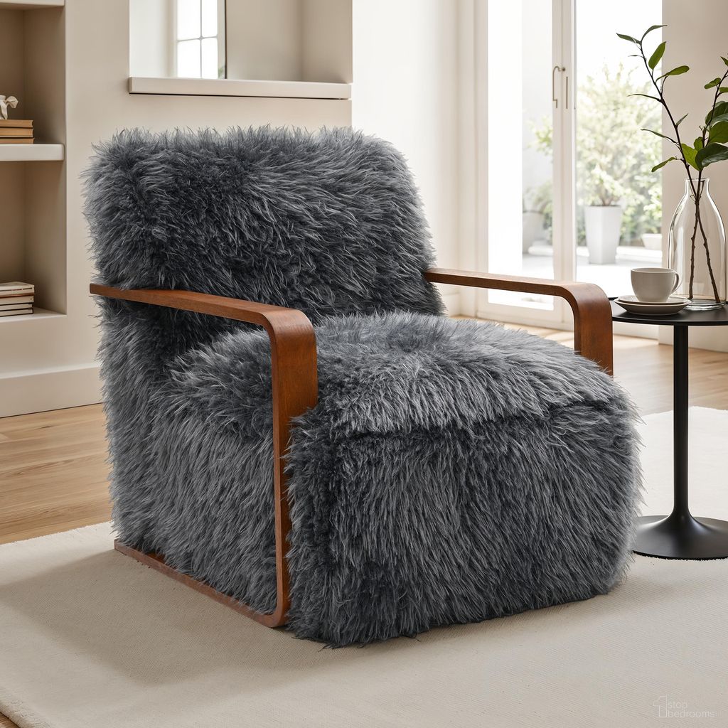 The appearance of Elardo Accent Chair In Charcoal Gray designed by Furniture of America in the modern / contemporary interior design. This charcoal gray piece of furniture was selected by 1StopBedrooms from Elardo Collection to add a touch of cosiness and style into your home. Sku: FM-AC6006DG. Material: Fabric.