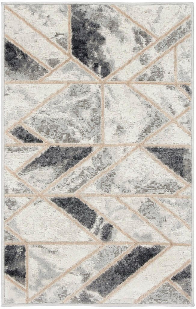 Elation 2' x 3' Modern Indoor Rug In Ivory Grey